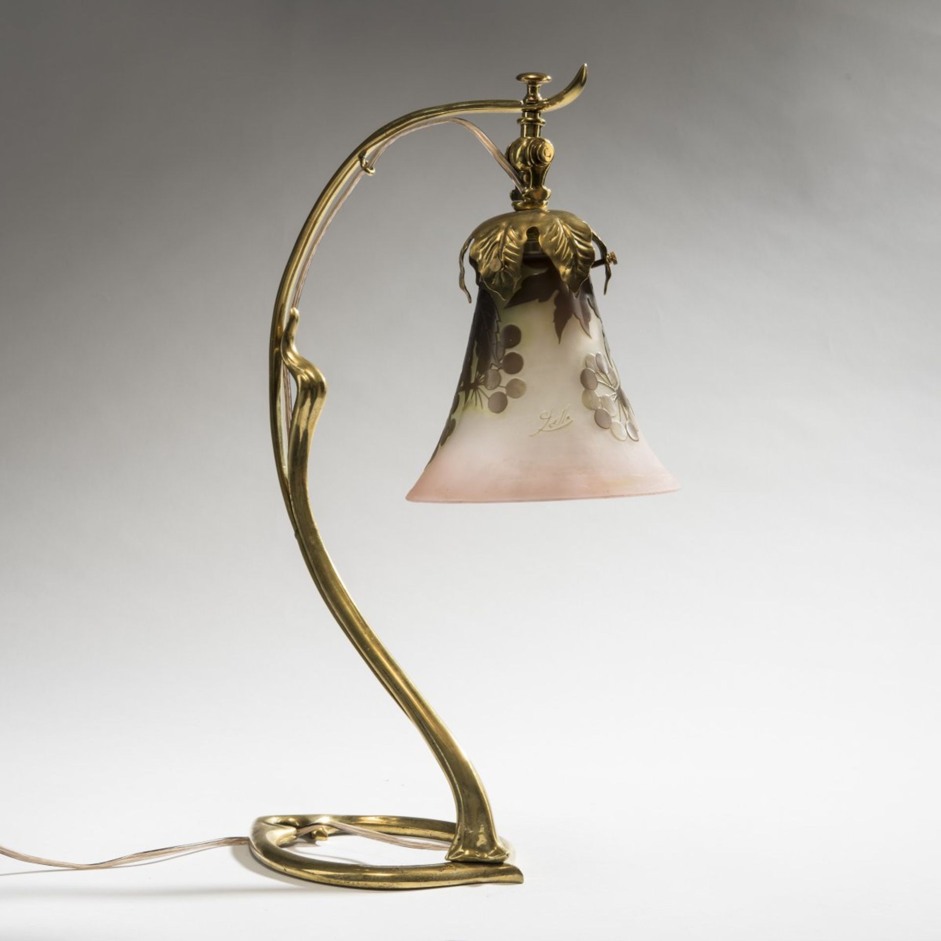 Emile Gallé, Nancy, 'Ombelles' table light, 1902-04