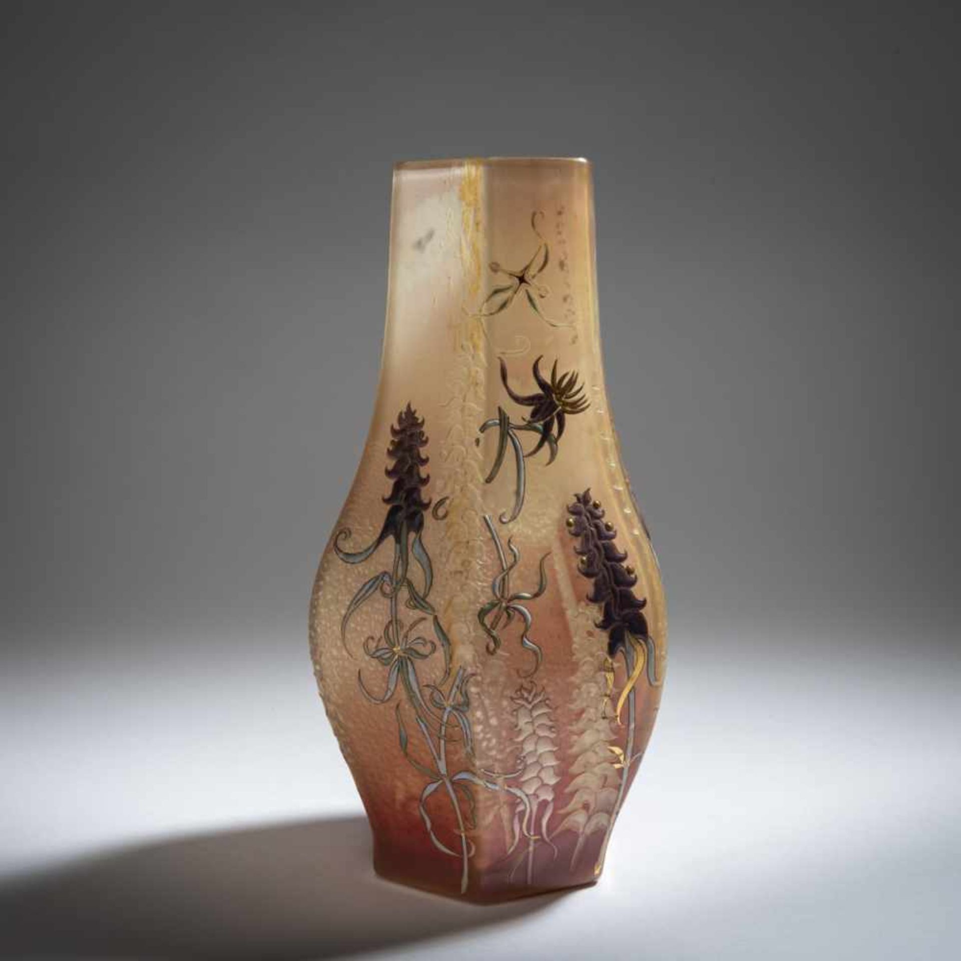 Emile Gallé, Nancy, 'Orchis Bouc' vase, 1898-1900