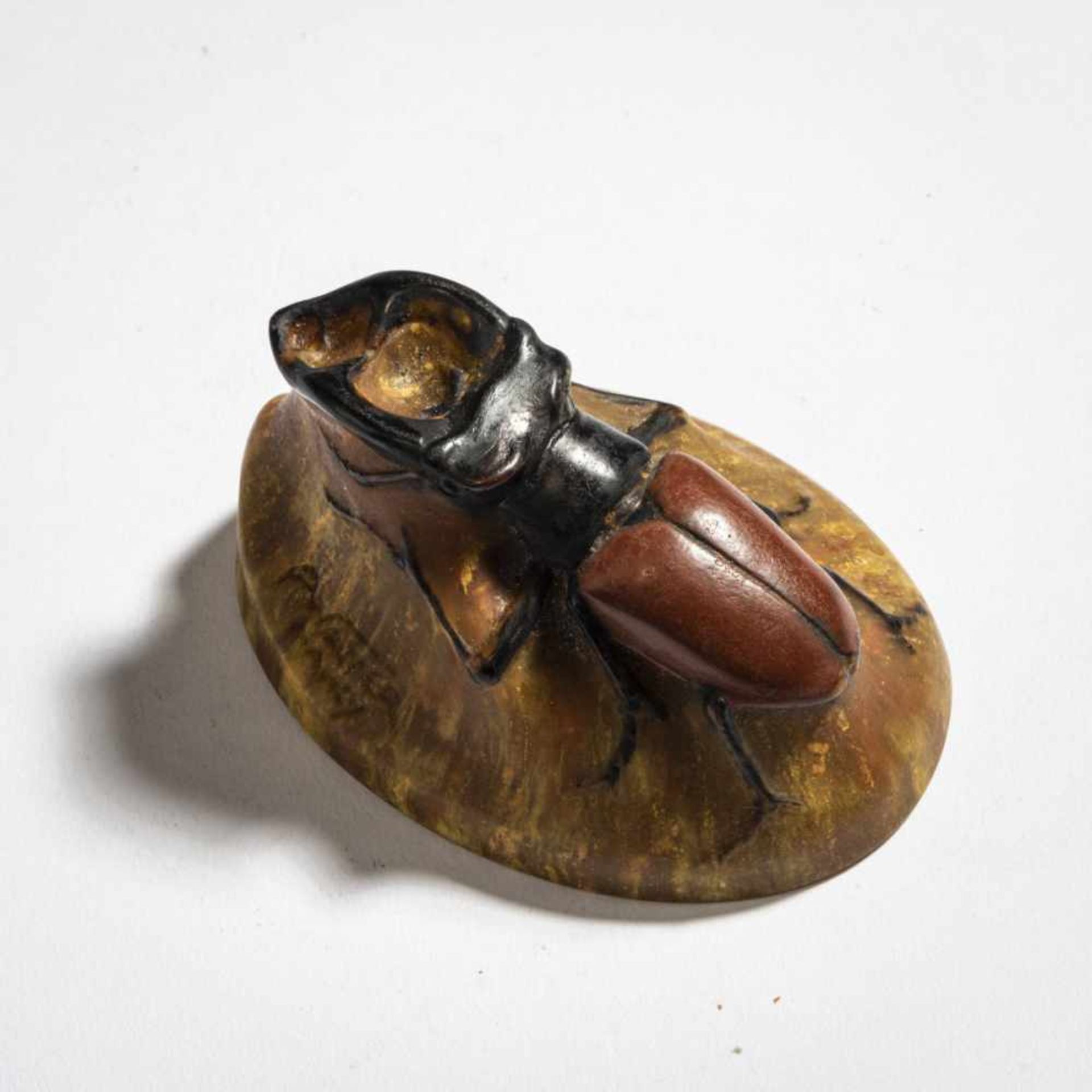 Amalric Walter, Nancy , Paperweight 'Lucane cerf-volant', c. 1925