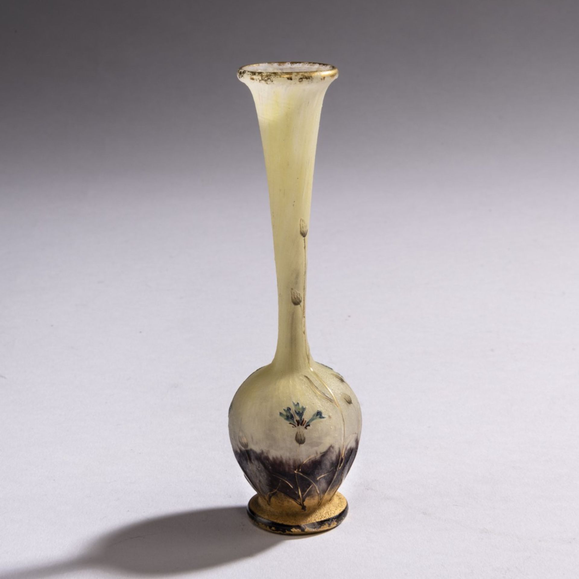 Daum Frères, Nancy, Miniature vase 'Bleuets', 1901