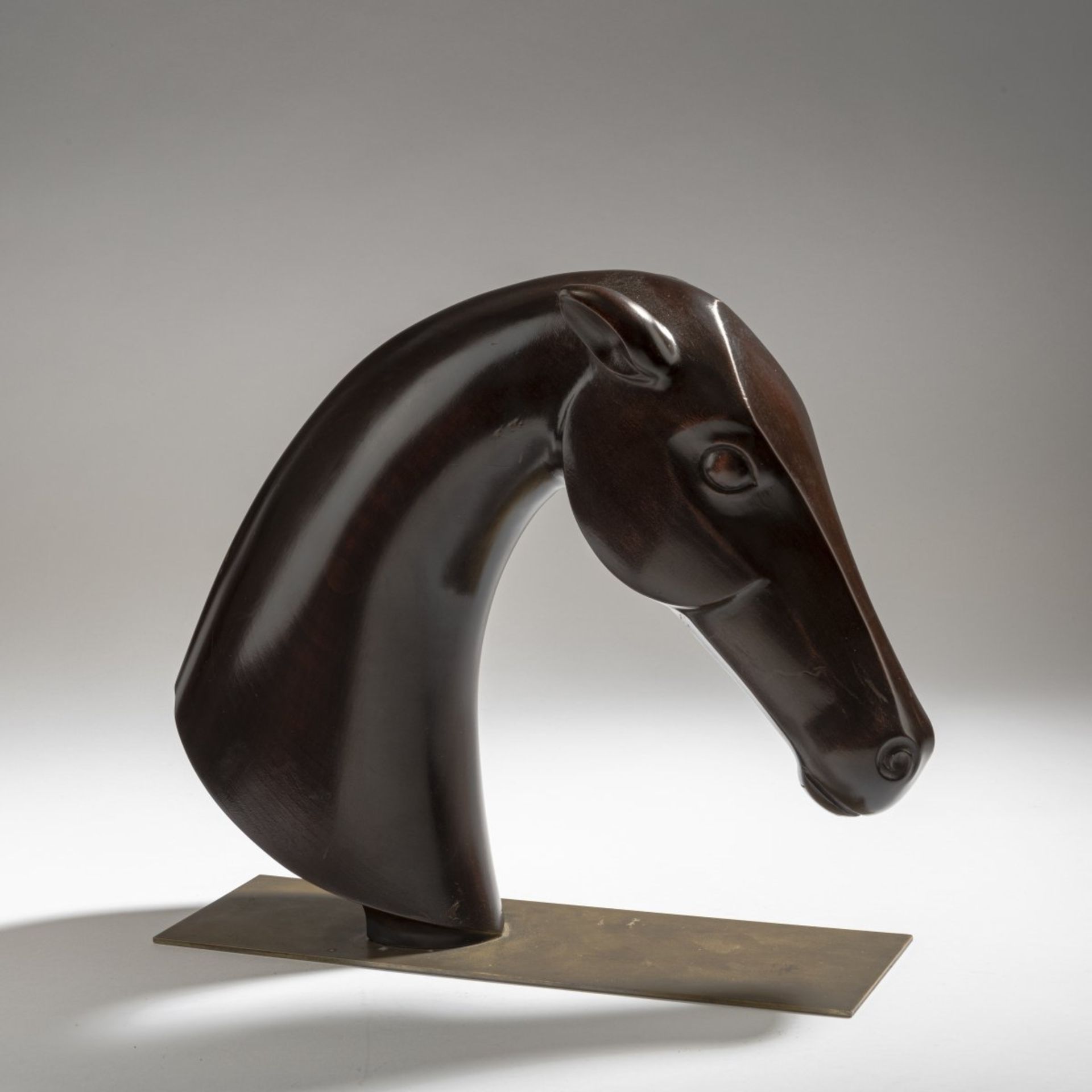 Hagenauer, Vienna , Horse head, 1950s - Bild 2 aus 5