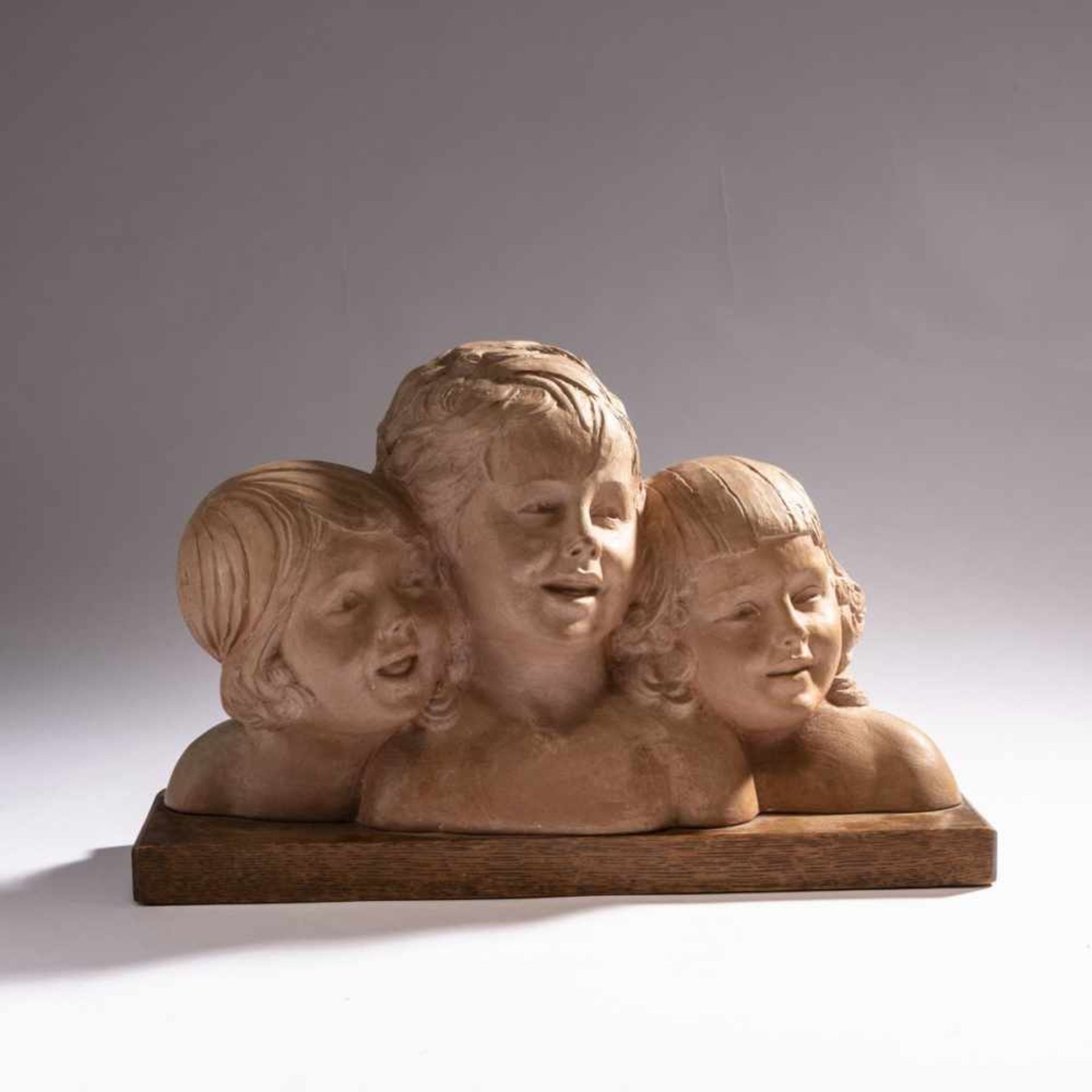 Demètre H. Chiparus, Three children's heads, c. 1920