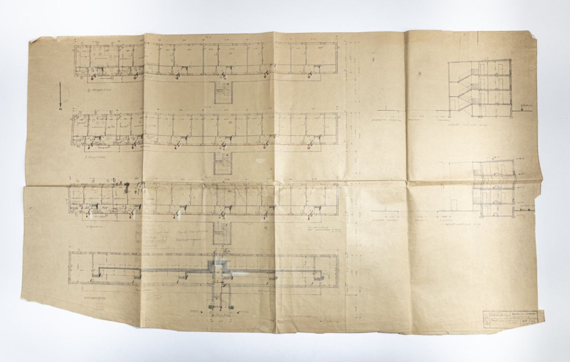 Bauhaus Dessau, Architectural plan 'Dessau Törten', 1930