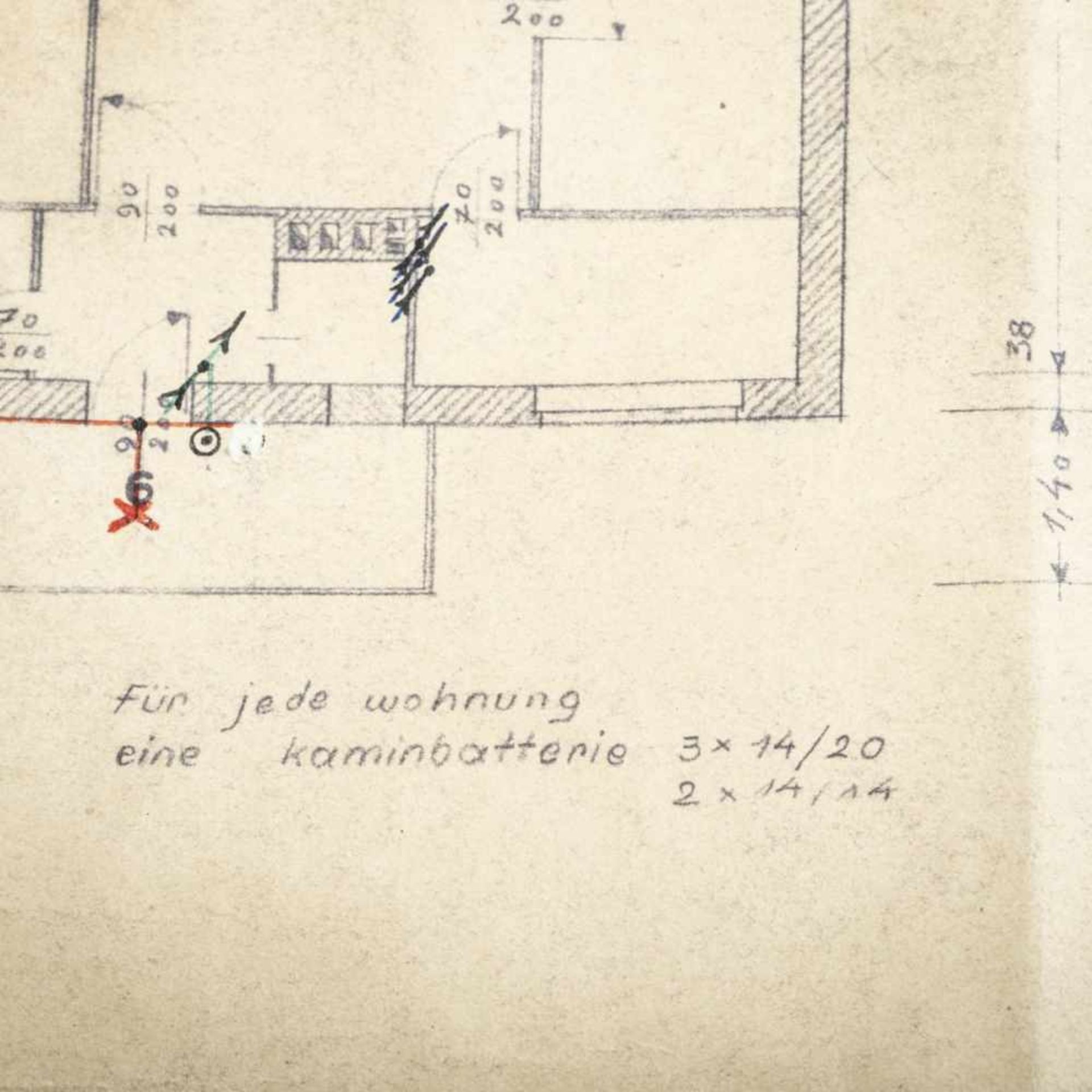 Bauhaus Dessau, Architectural plan 'Dessau Törten', 1930 - Bild 4 aus 4