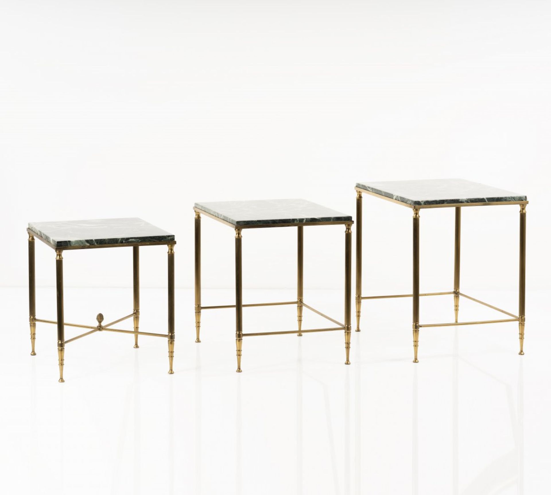 Maison Bagues, Paris (attributed), Set of three nesting tables, 1950s - Bild 3 aus 5