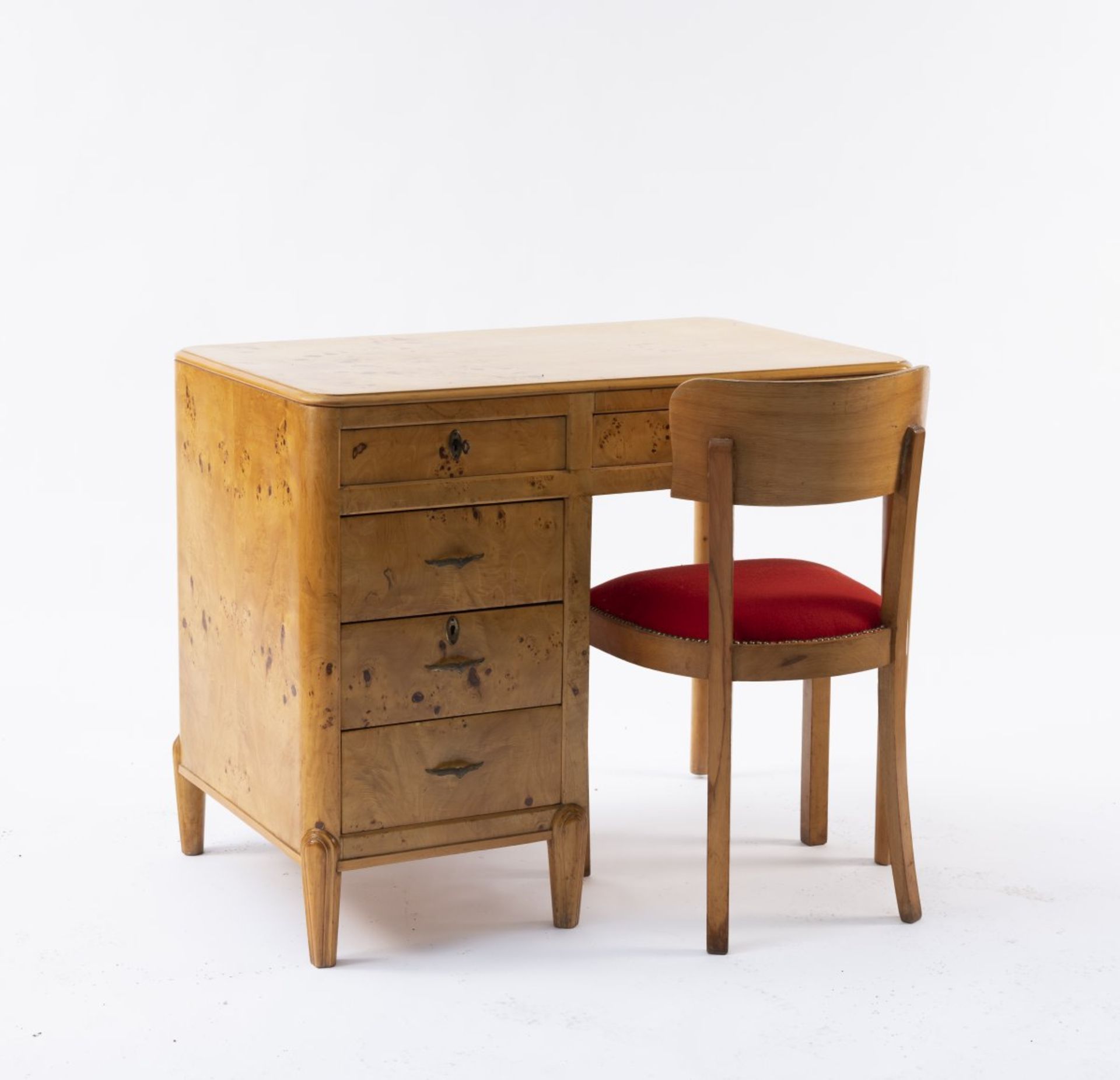 Italy, Small writing / dressing table with chair, 1940 / 50s - Bild 4 aus 5
