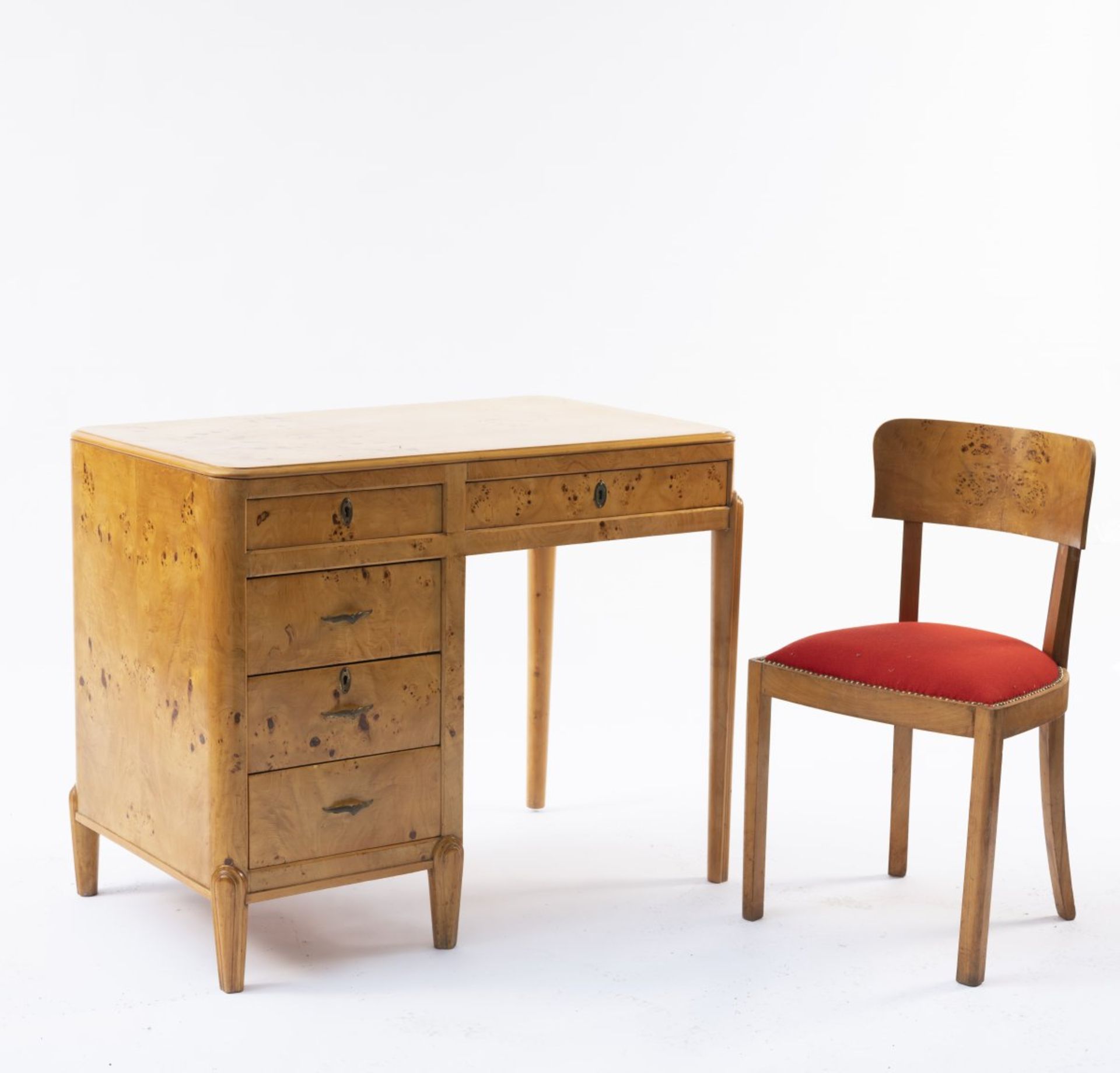 Italy, Small writing / dressing table with chair, 1940 / 50s