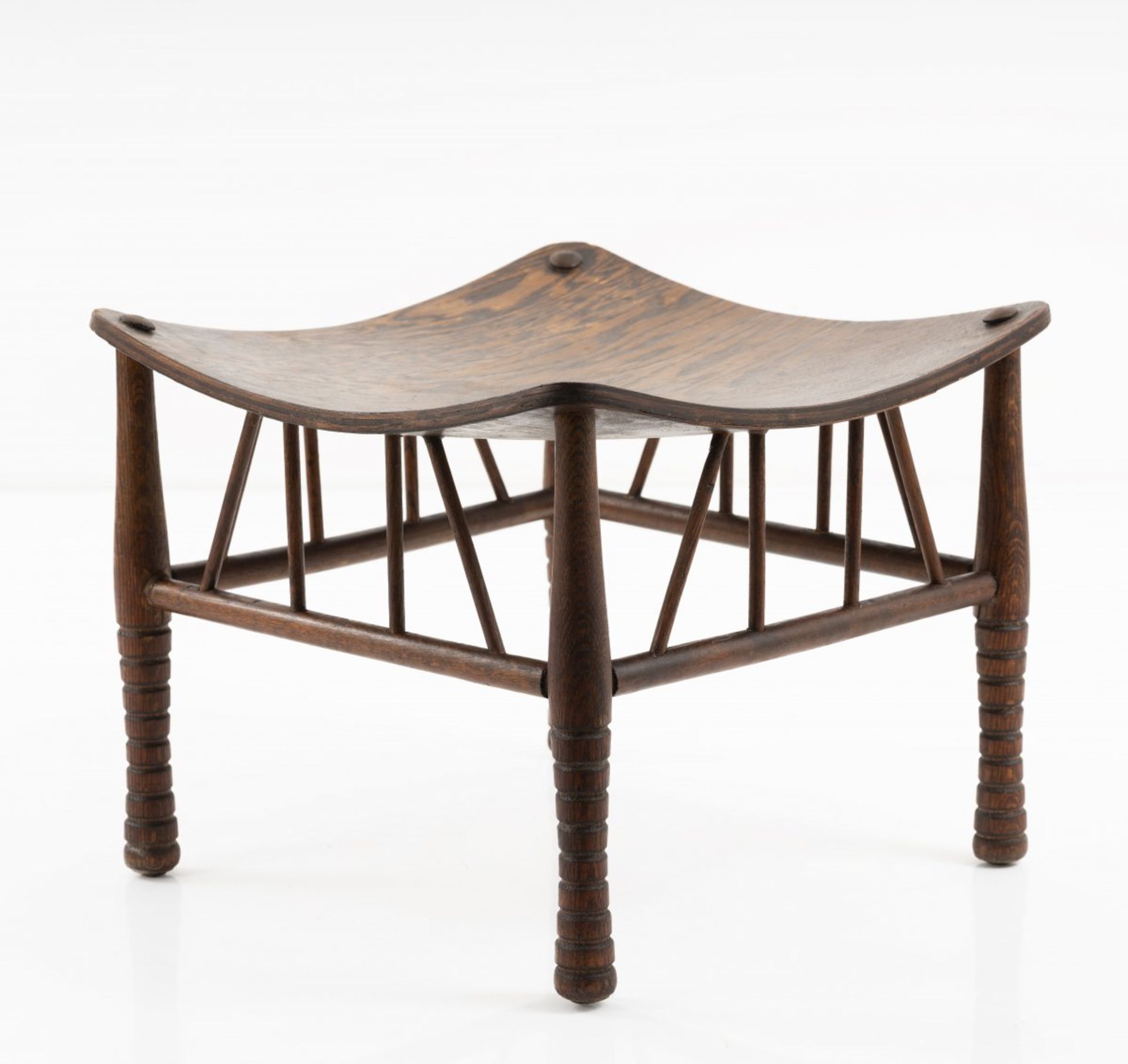 Liberty & Co., London, 'Thebes' stool, c. 1890 - Bild 3 aus 4