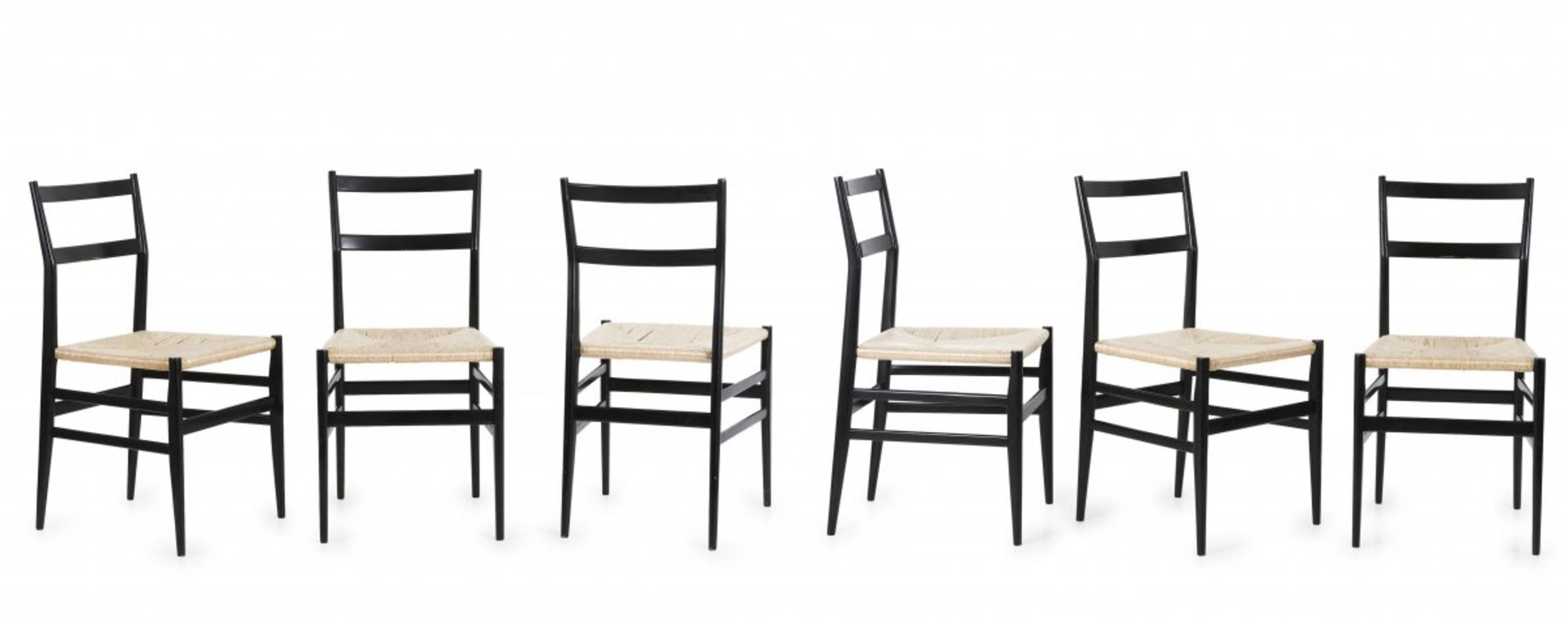 Gio Ponti, Set of six 'Leggera' side chairs, 1949/50