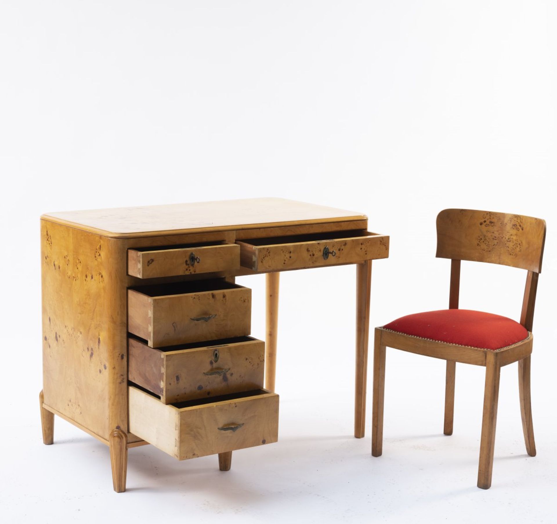 Italy, Small writing / dressing table with chair, 1940 / 50s - Bild 3 aus 5