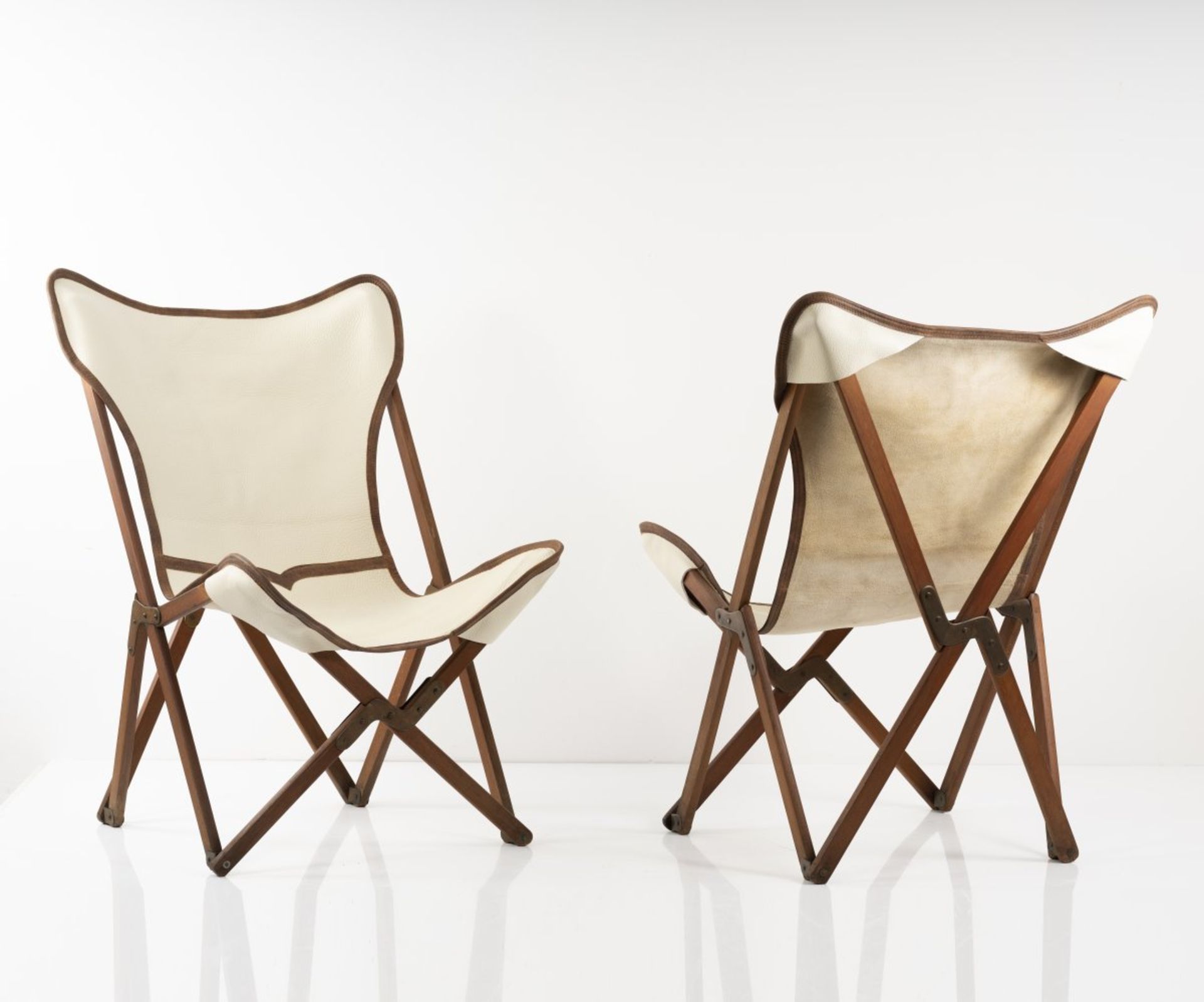 Vittoriano Viganò, Set of two 'Tripolina' folding armchairs, 1930s - Bild 3 aus 4