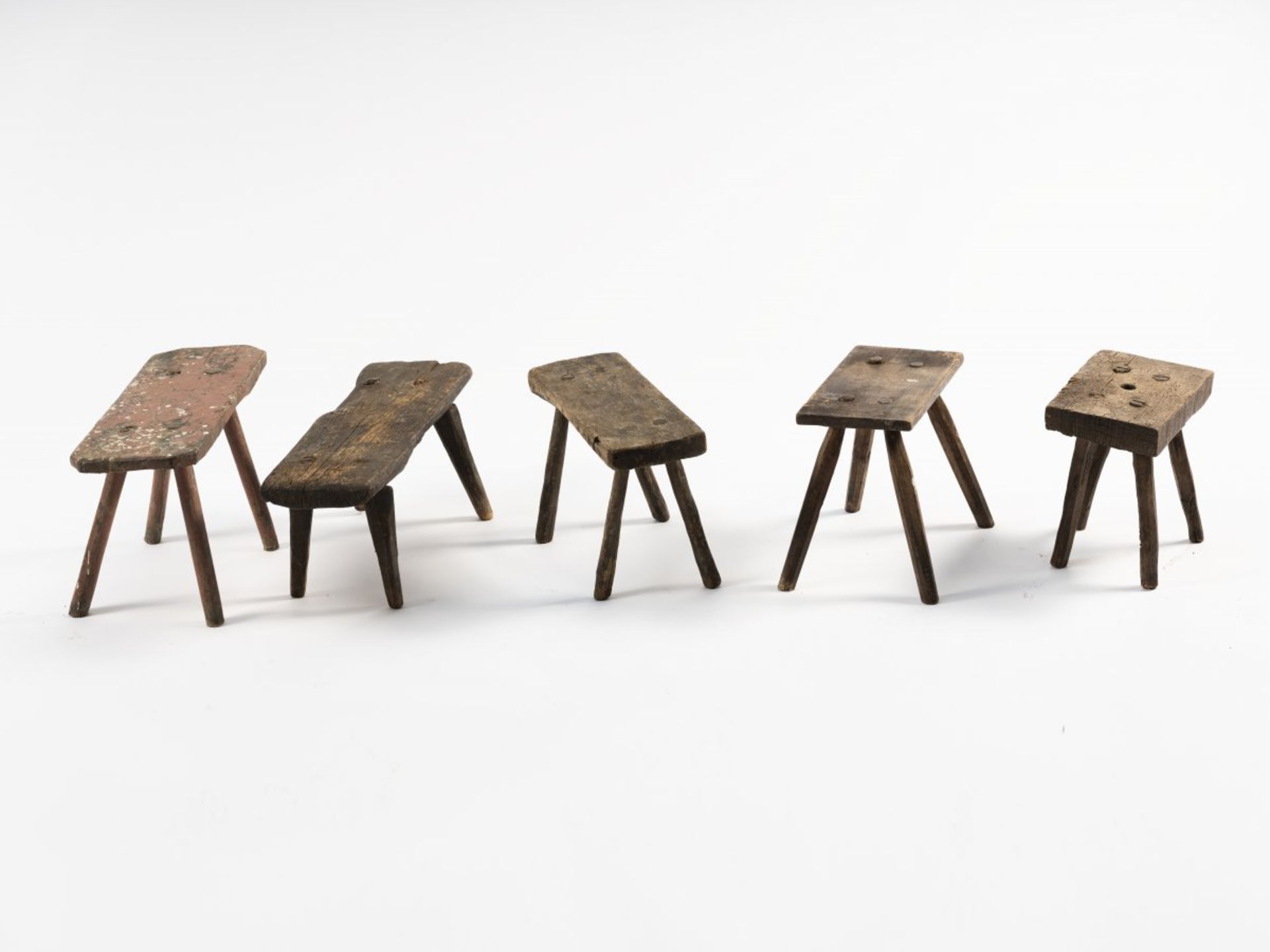 Sweden, Set of five stools, c. 1900 / 1920s - Bild 2 aus 3