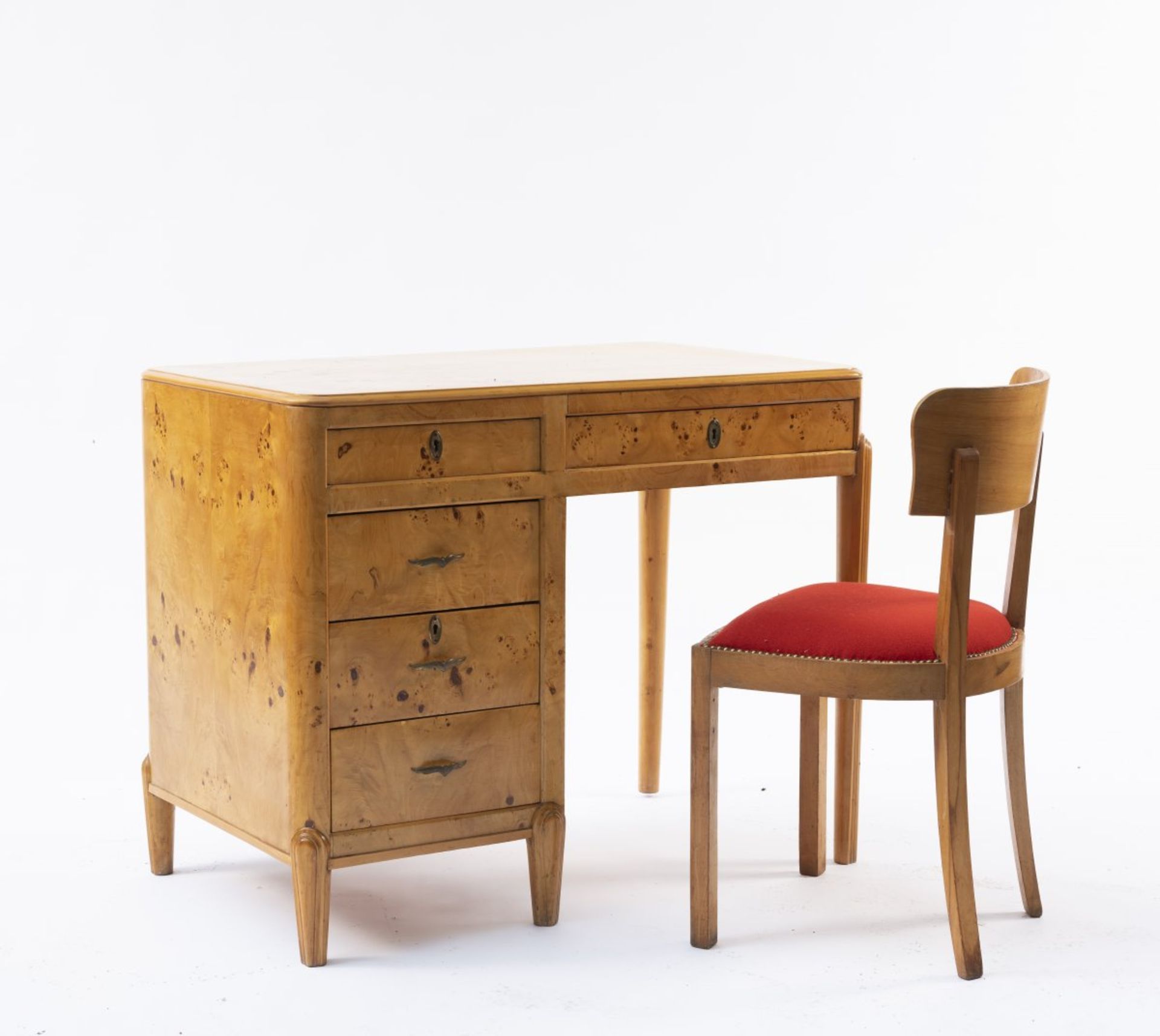 Italy, Small writing / dressing table with chair, 1940 / 50s - Bild 2 aus 5