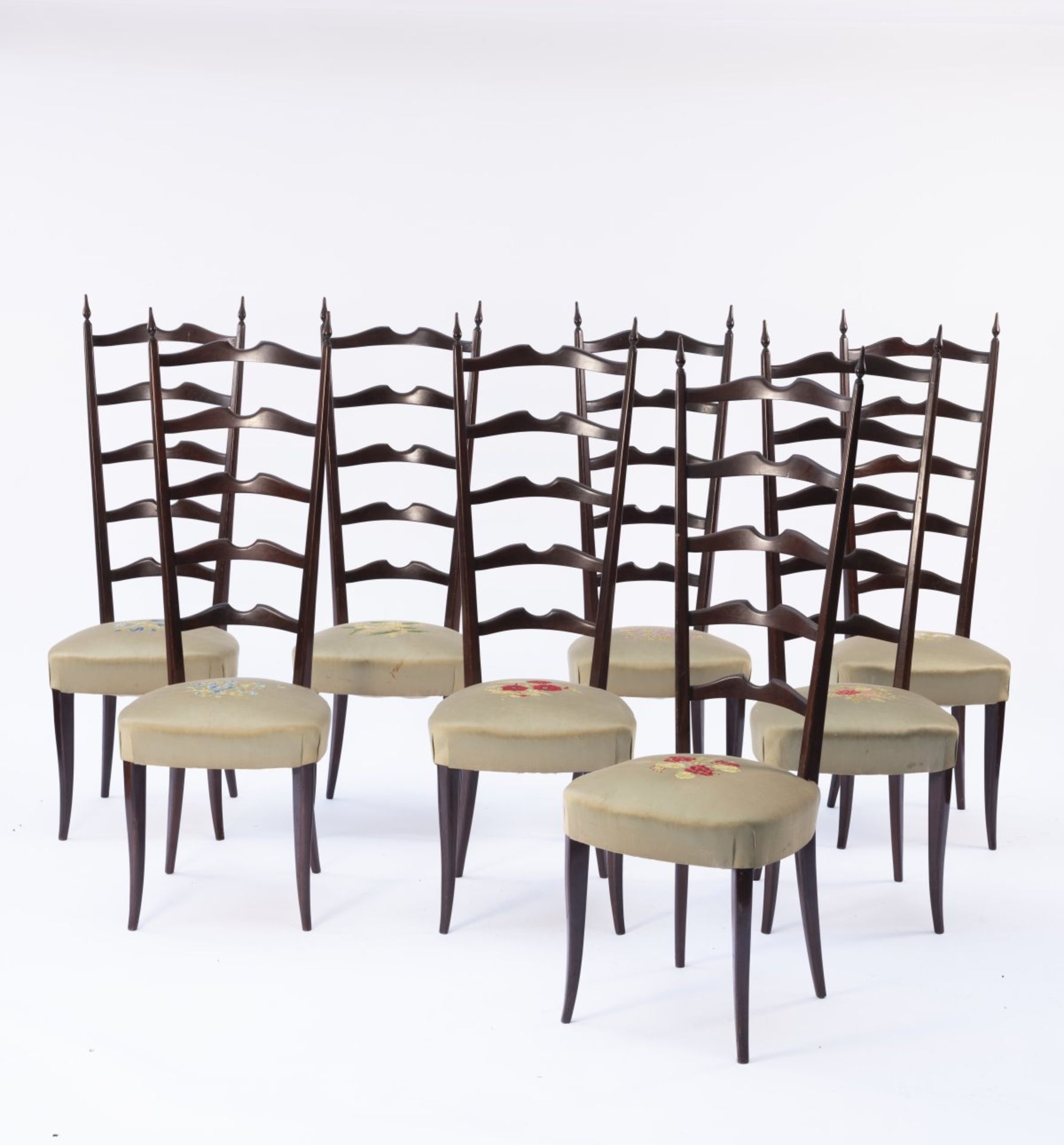 Italy, Set of eight side chairs, 1940s - Bild 12 aus 20