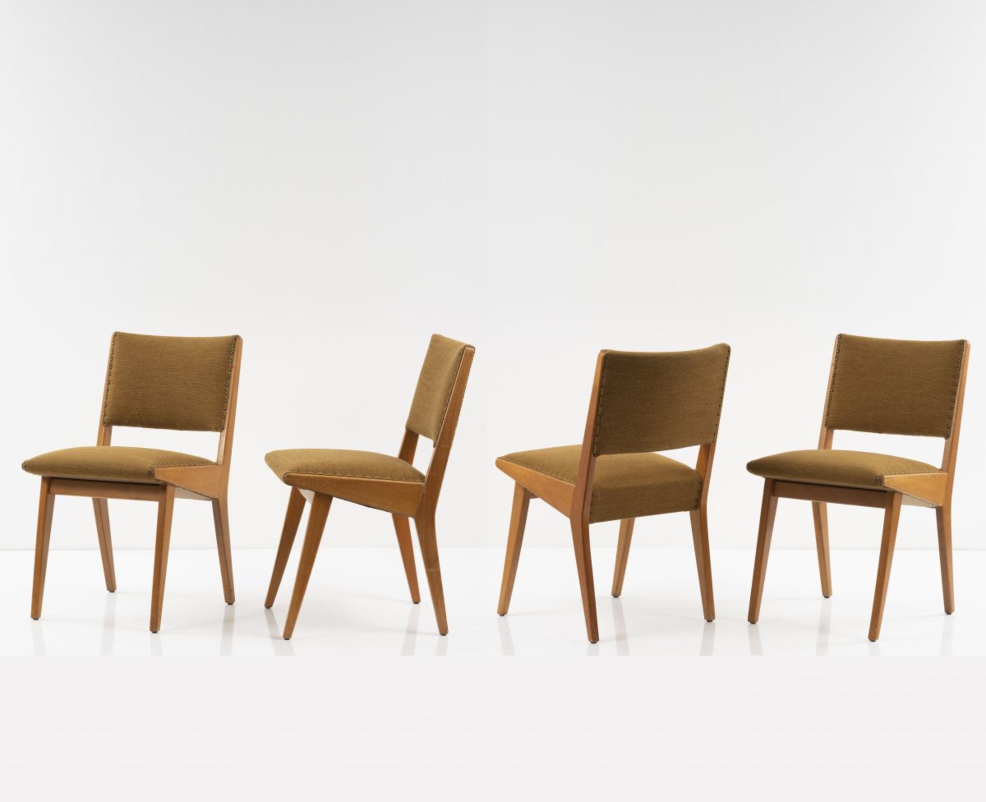 Jens Risom, Set of four side chairs '666 USP', 1941