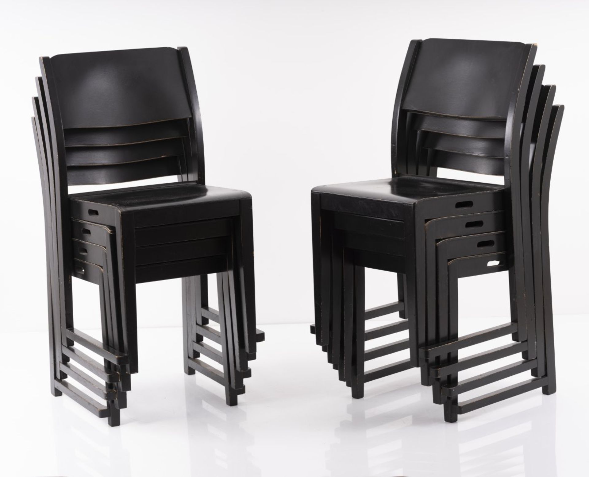 Sven Markelius, Set of eight stacking chairs 'Orkesterstolen', 1932