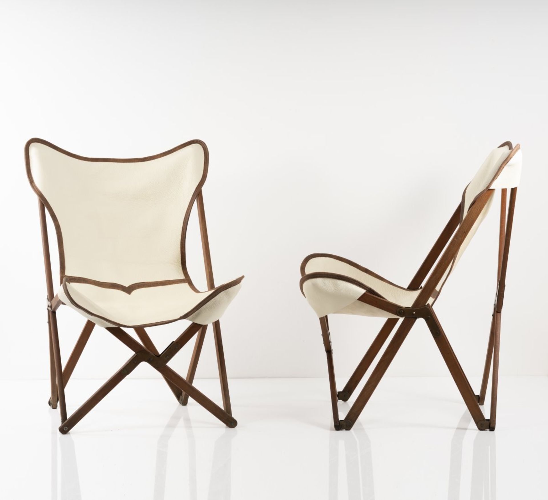 Vittoriano Viganò, Set of two 'Tripolina' folding armchairs, 1930s - Bild 2 aus 4