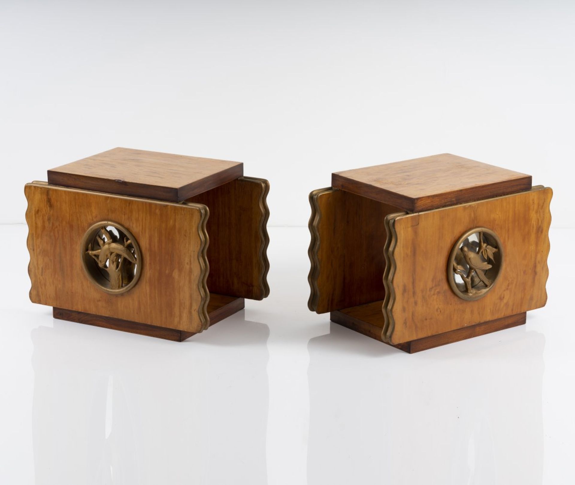 Italy, Set of two nightstands, 1930/40s