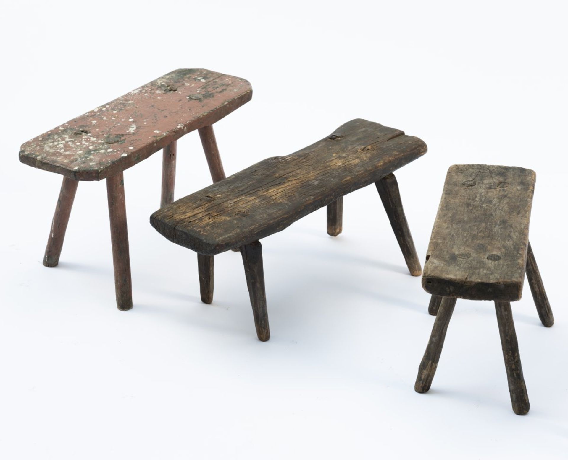 Sweden, Set of five stools, c. 1900 / 1920s - Bild 3 aus 3