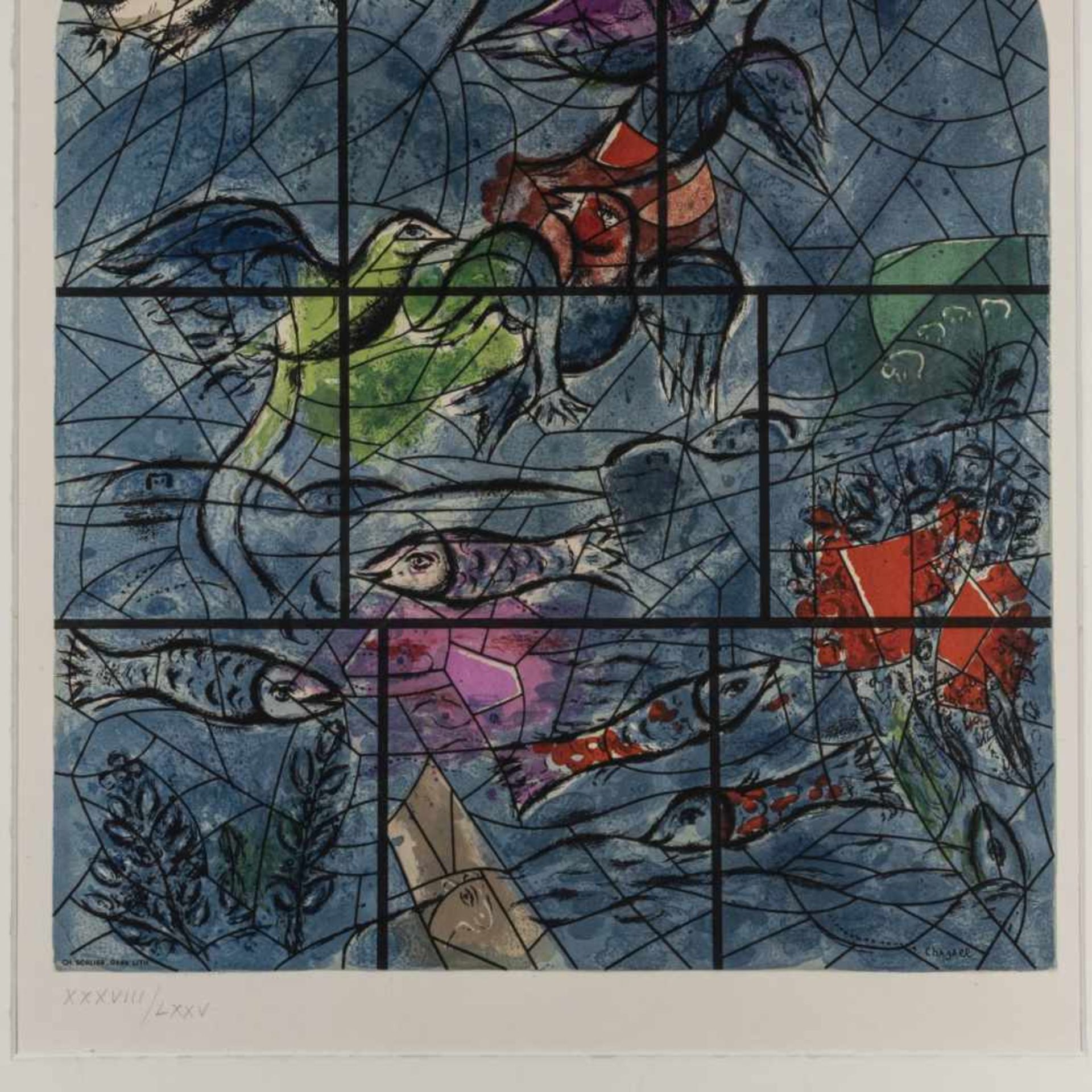 Marc Chagall, 'Reuben' from the twelve patterns for the windows in Jerusalem, 1964 - Bild 2 aus 2