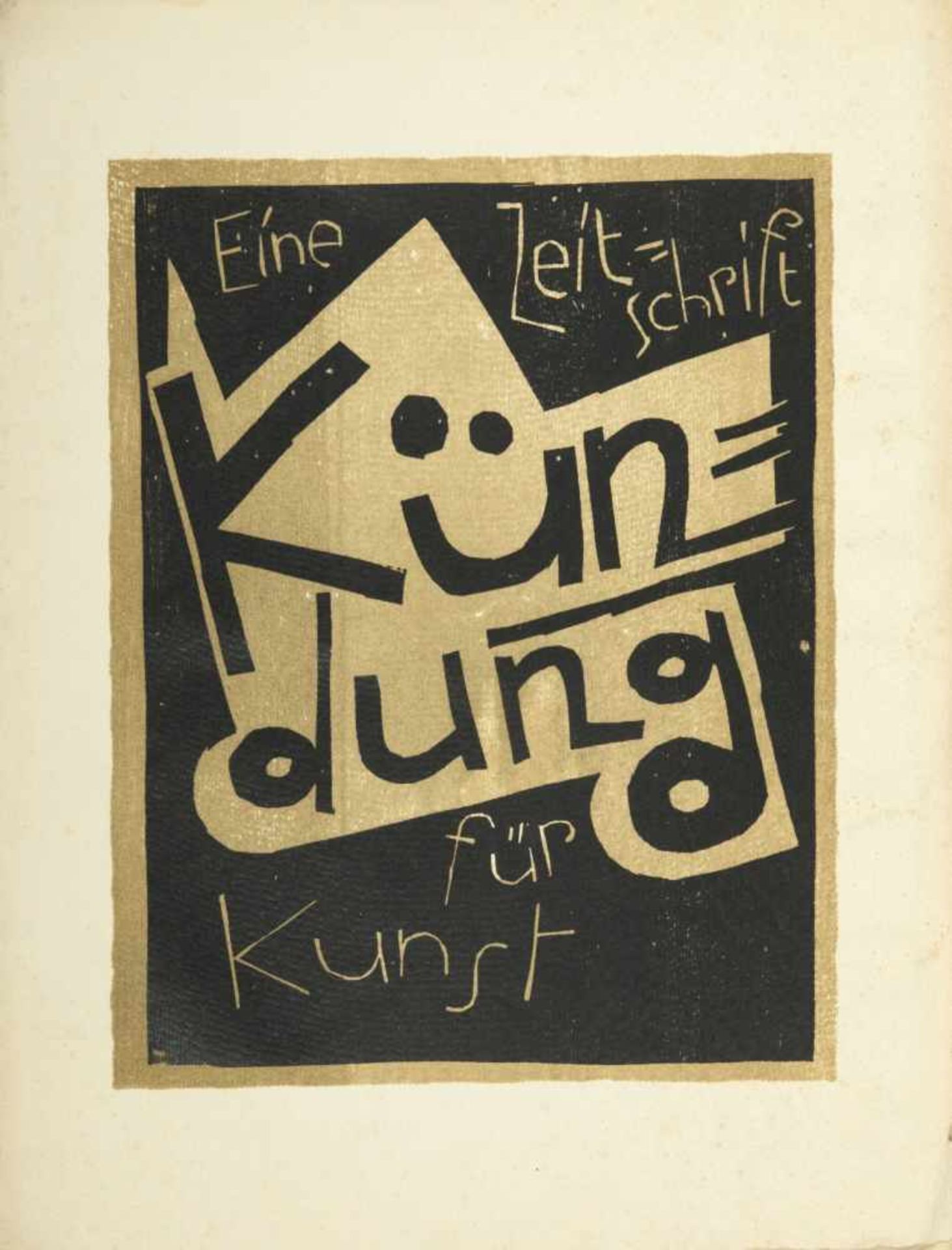 Wilhelm Niemeyer, Rosa Schapire, Karl Schmidt-Rottluff , Kündung - Eine Zeitschrift für Kunst', 1.