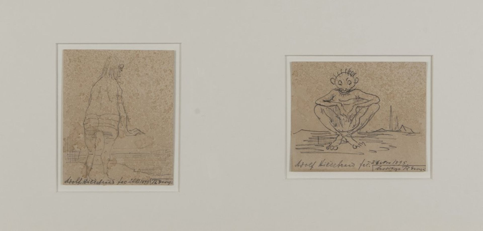 Adolf von Hildebrand, Untitled (2 caricatures), 1895