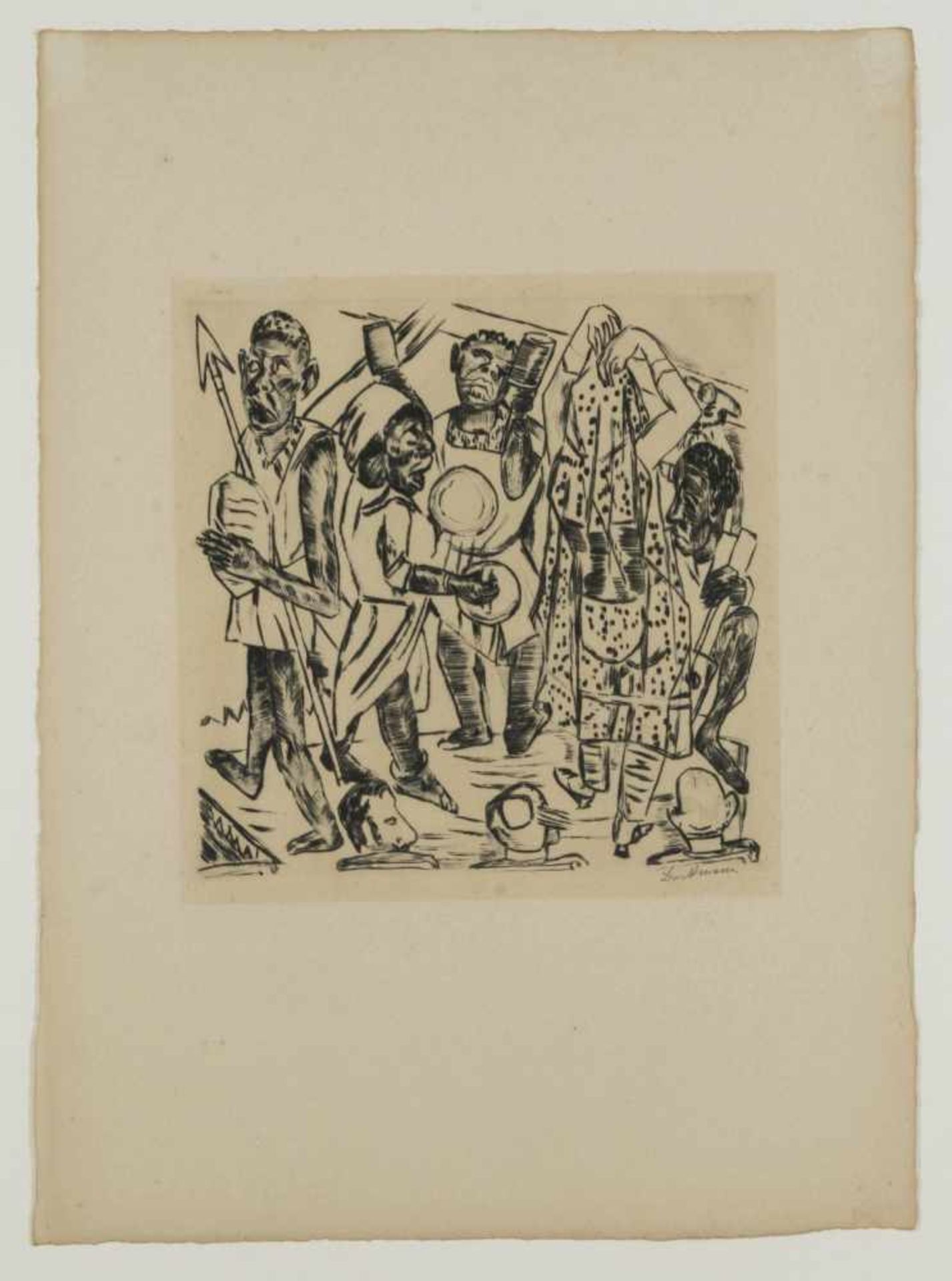 Max Beckmann, 'Negro Dance', 1921, Sheet 8 from 'Jahrmarkt'