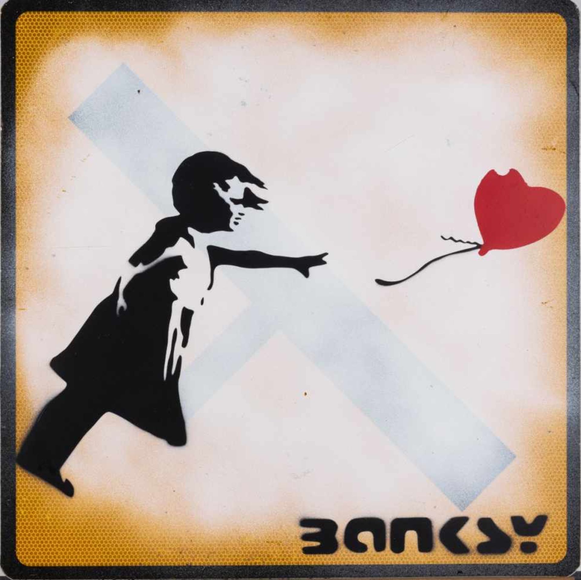 after and in the manner of Banksy, after 'Girl with Red Ballon', c. 2003