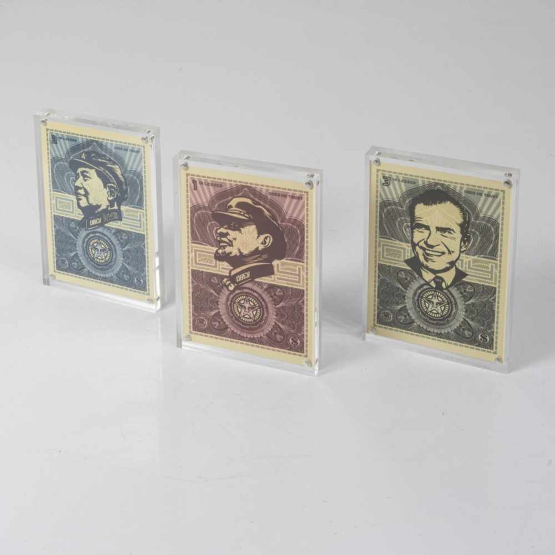 after Shepard Fairey, Small versions of 'Obey Giant: Mao Money, Nixon Money, Lenin Money', past - Bild 2 aus 2