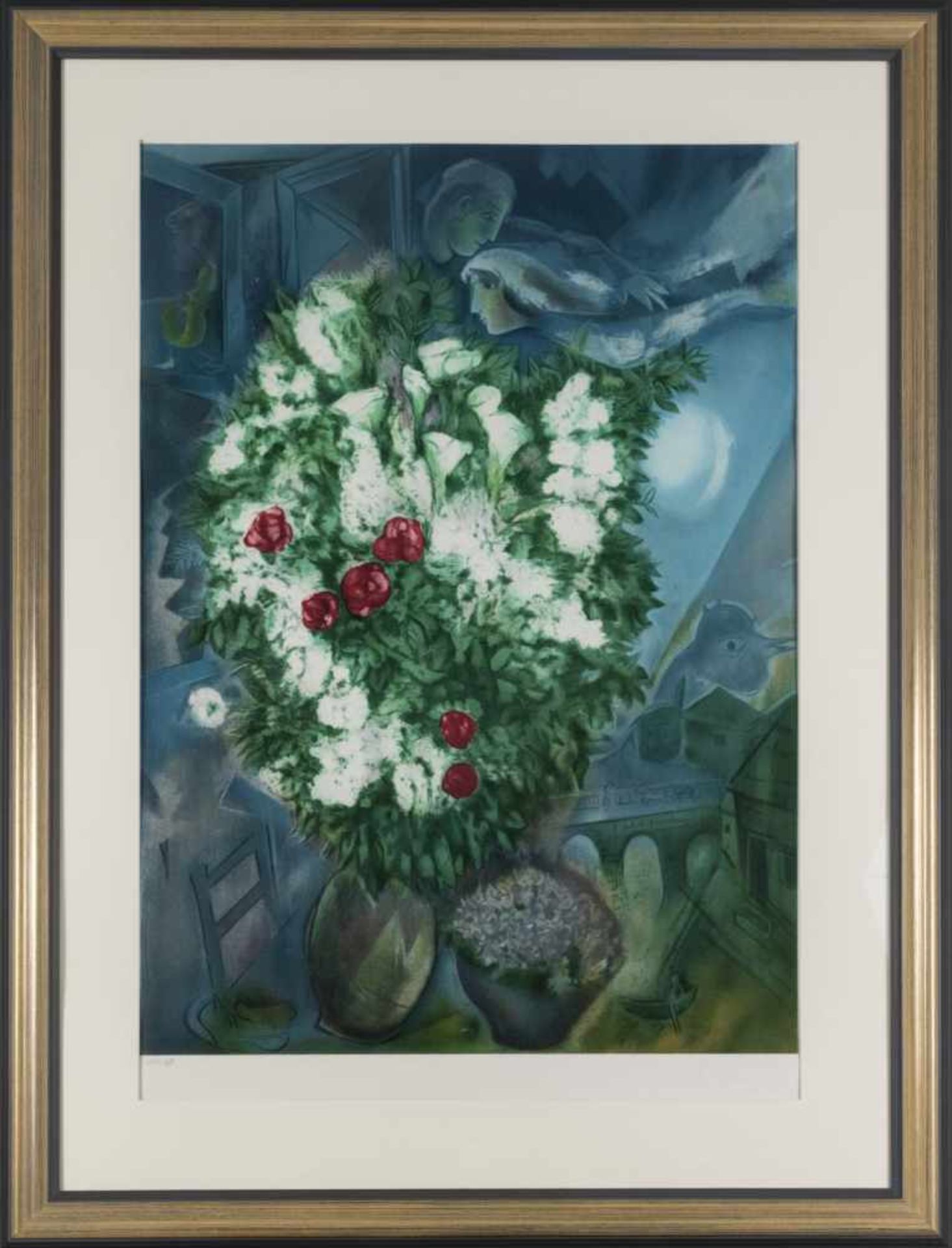 after Marc Chagall, 'Bouquet for lovers', 1934 - 1947 (creation of the painting), printed in 1994