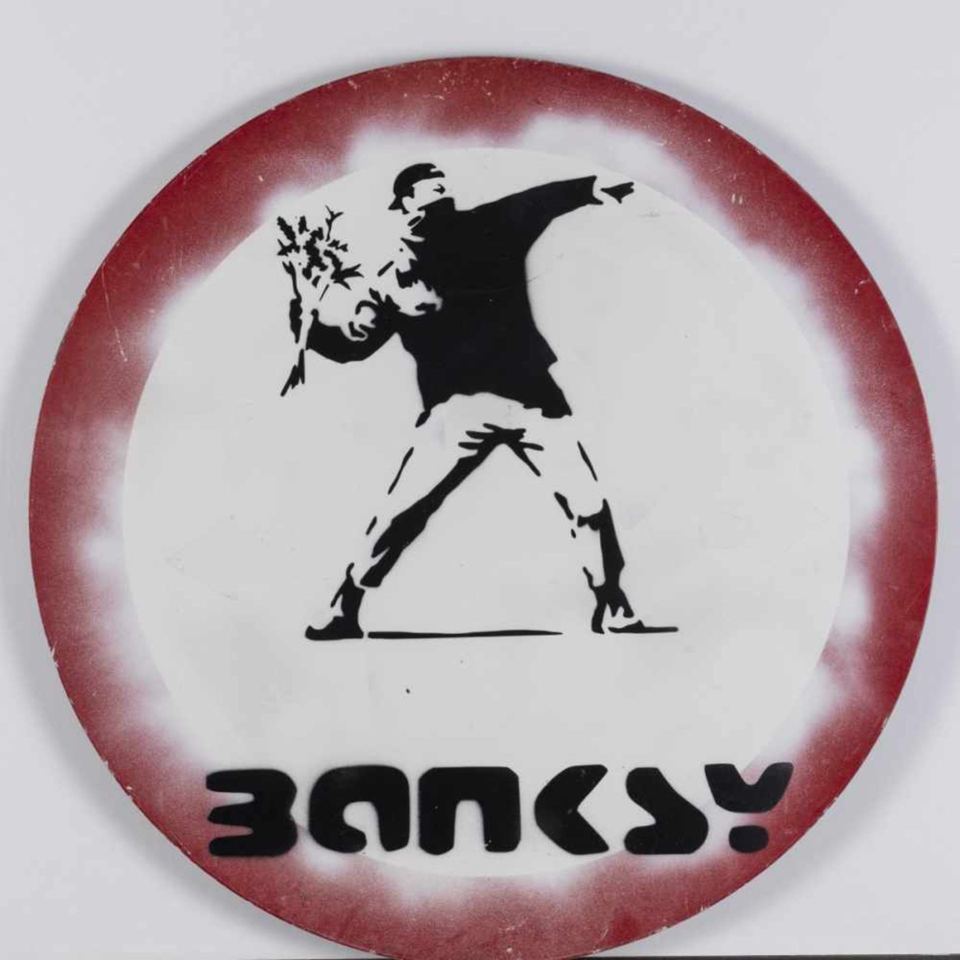 after and in the manner of Banksy, after 'Flower Thrower', c. 2000