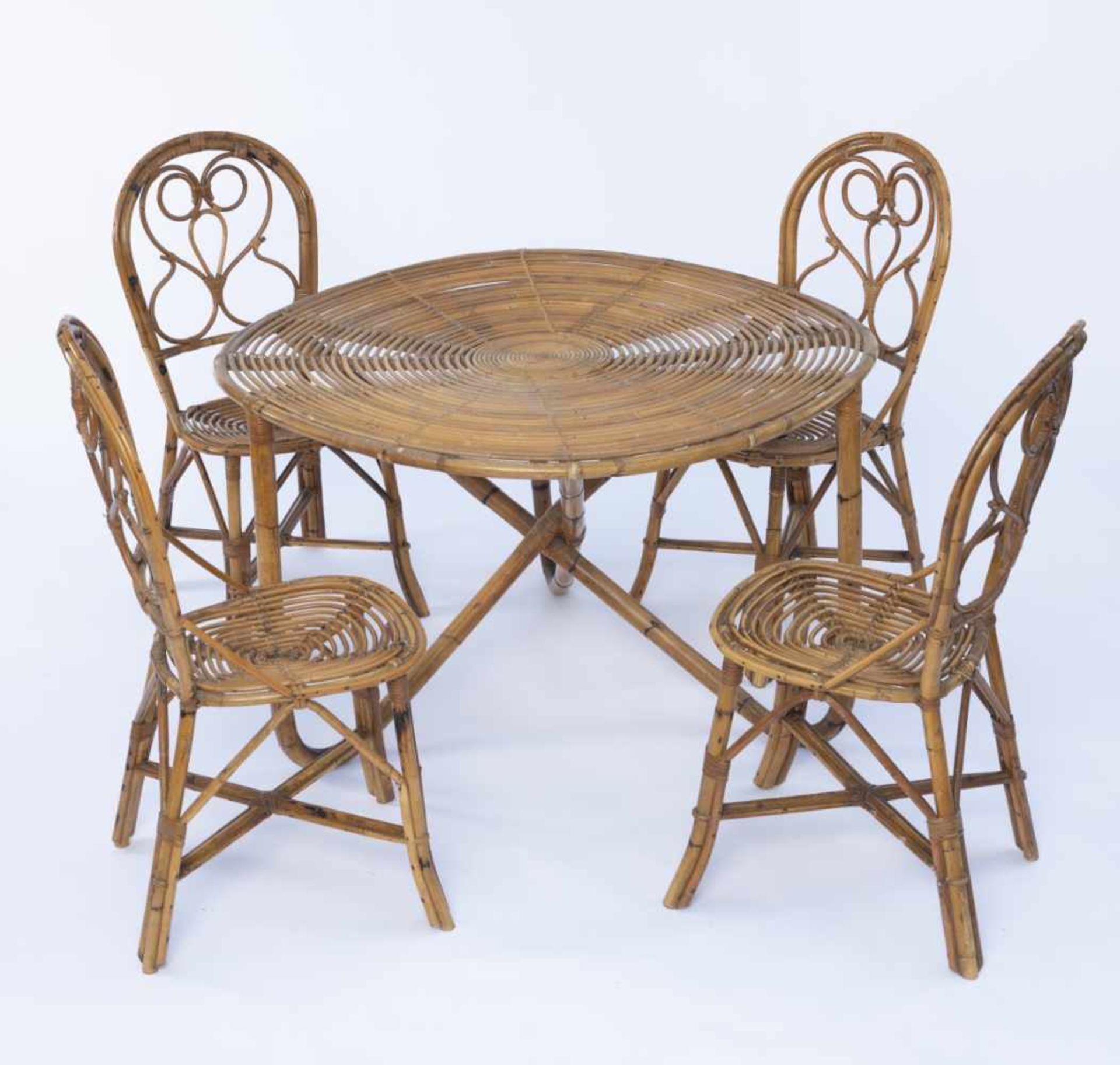Tito Agnoli , Vier Stühle, ein Tisch, 1950er Jahre - Bild 6 aus 13