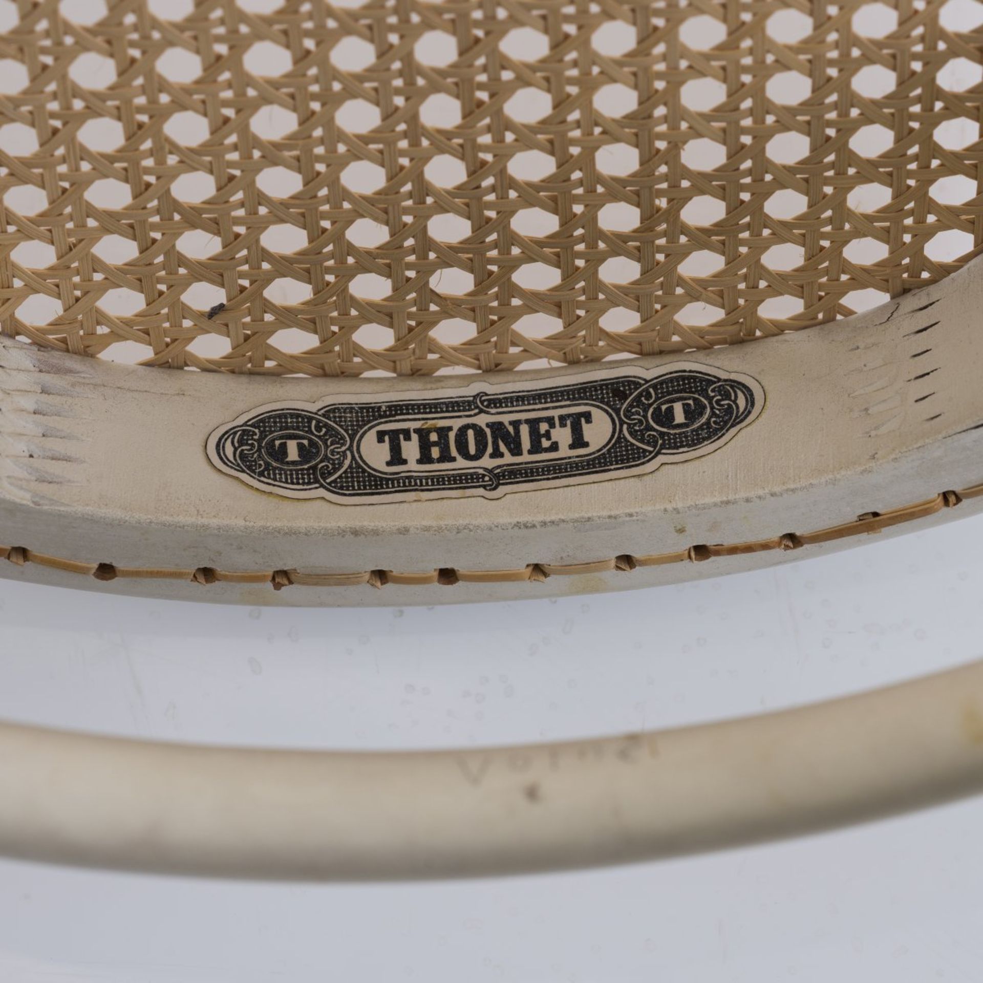 Thonet, Frankenberg, Armlehnstuhl '6009', 1900 und Hocker '214 RH', 1880 - Bild 6 aus 6