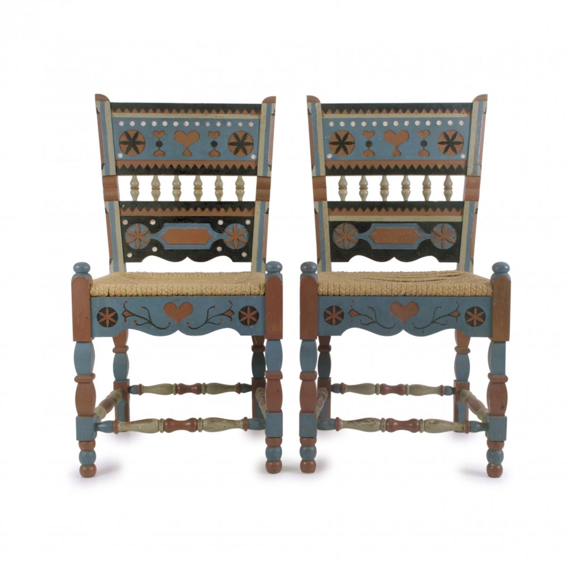 Carl Larsson (im Stile von), Zwei Sessel, um 1910