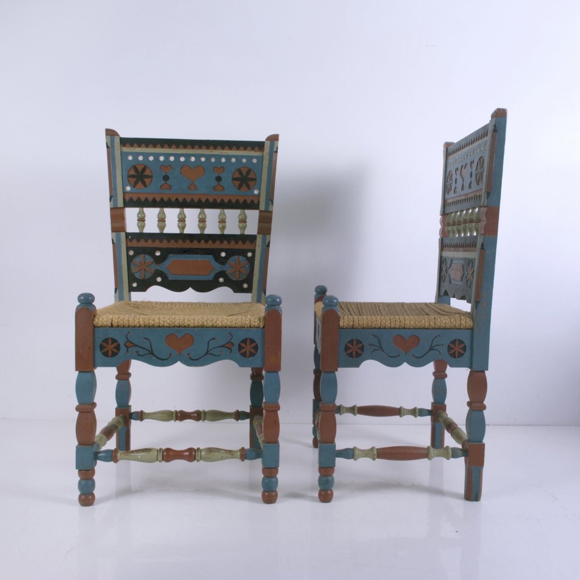 Carl Larsson (im Stile von), Zwei Sessel, um 1910 - Bild 2 aus 3