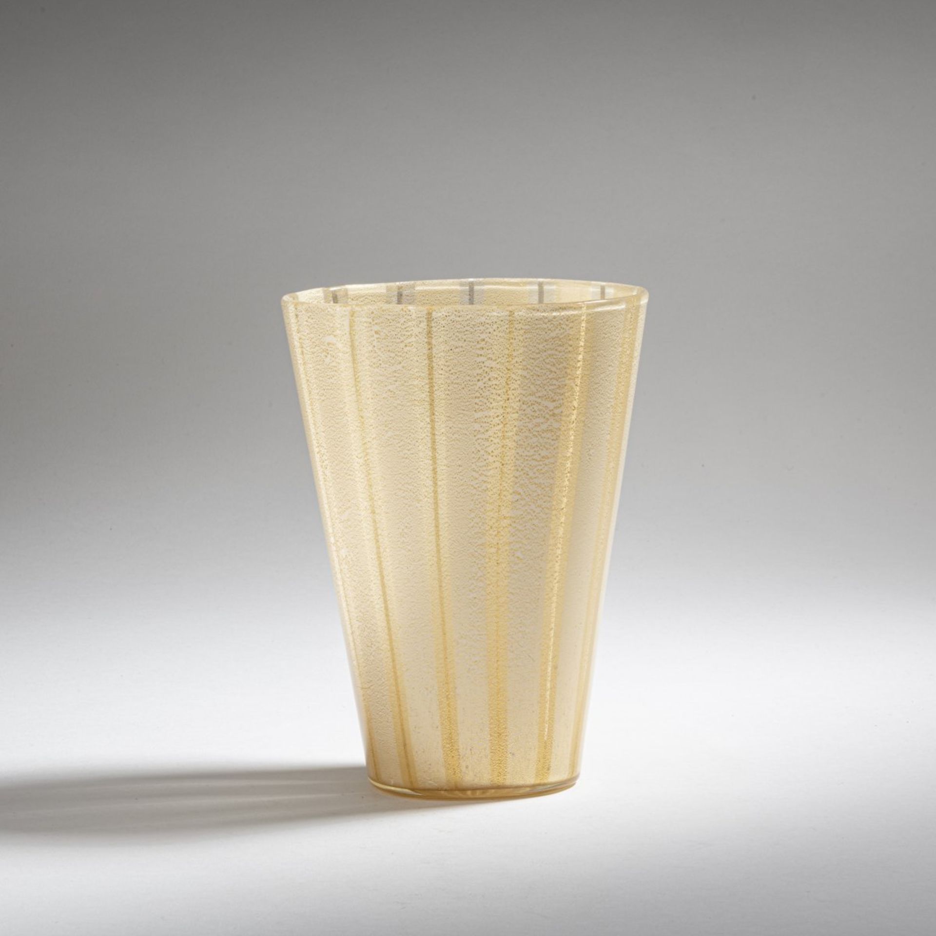 Flavio Poli, Vase 'Incamiciato a fasce verticali', 1952