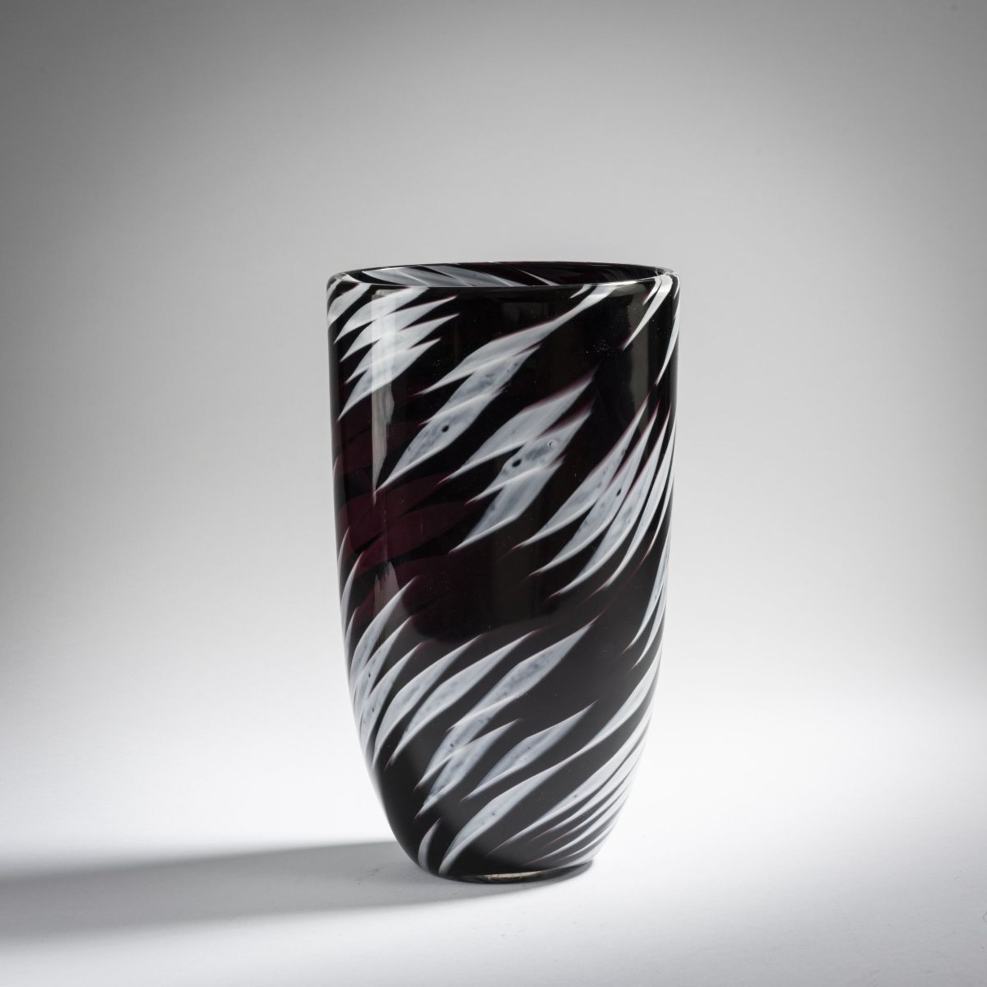Archimede Seguso, Vase 'Fantasia bianco nera', 1958
