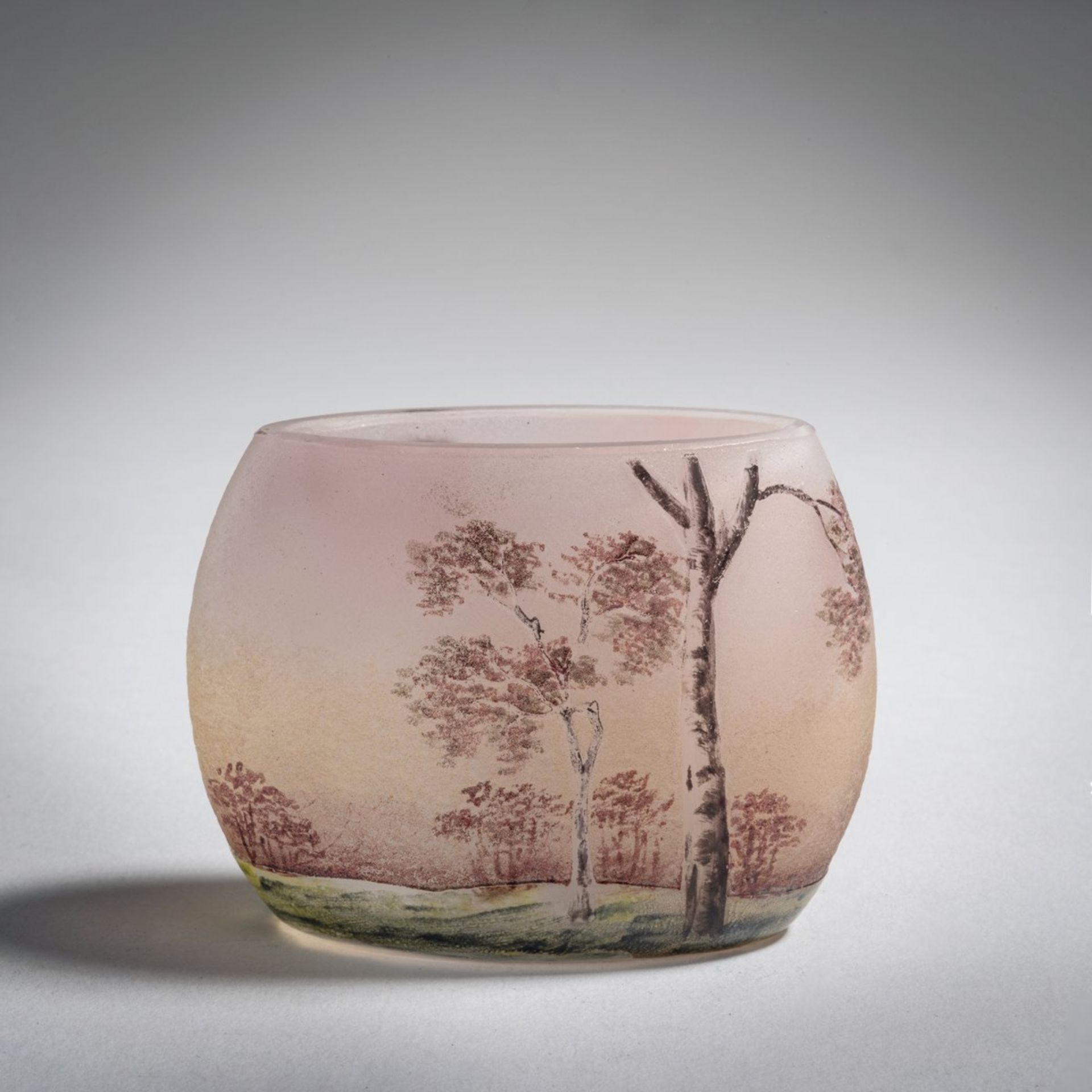 Daum Frères, Nancy, Vase 'Paysage mauve', 1907