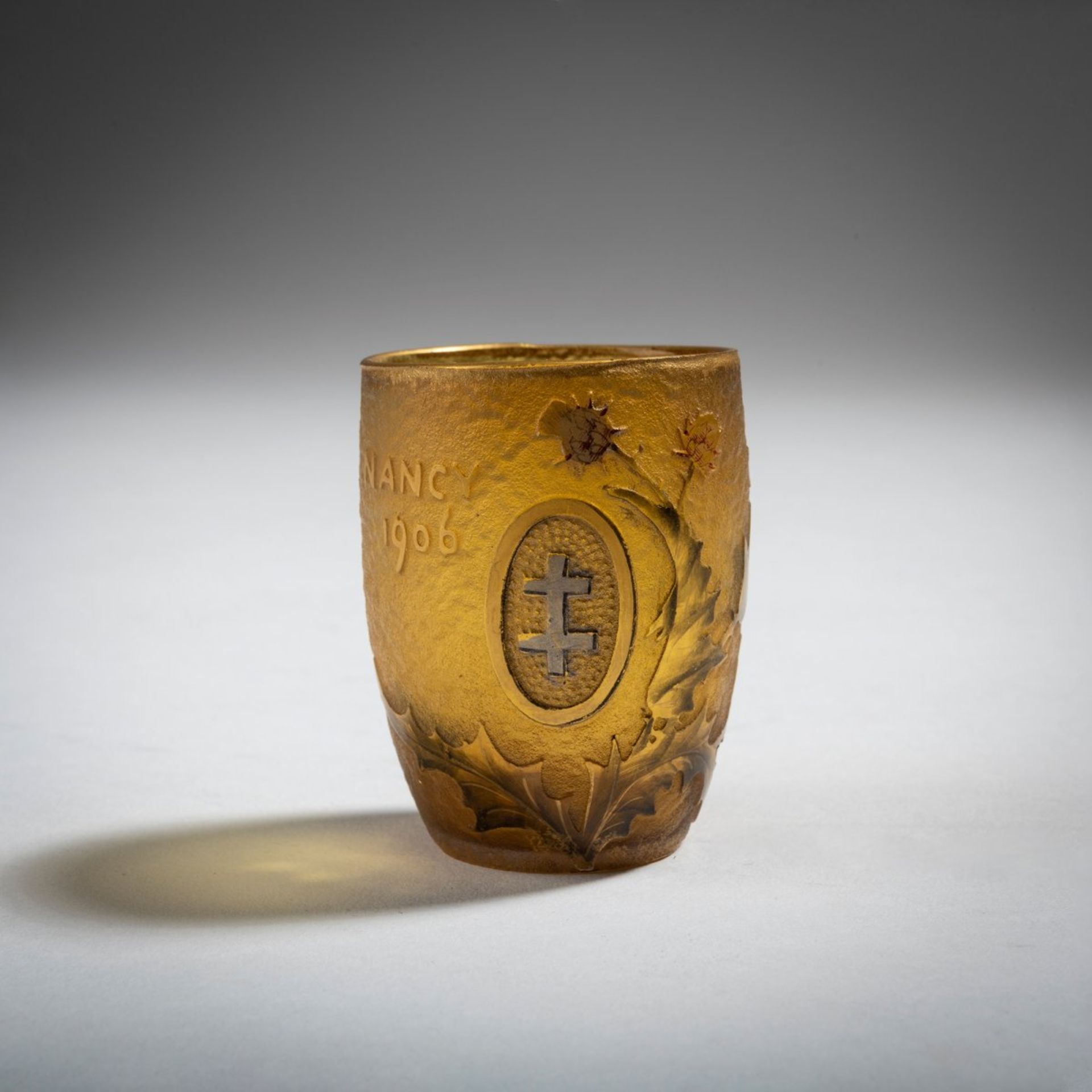 Daum Frères, Nancy, Miniatur-Vase 'Nancy 1906'