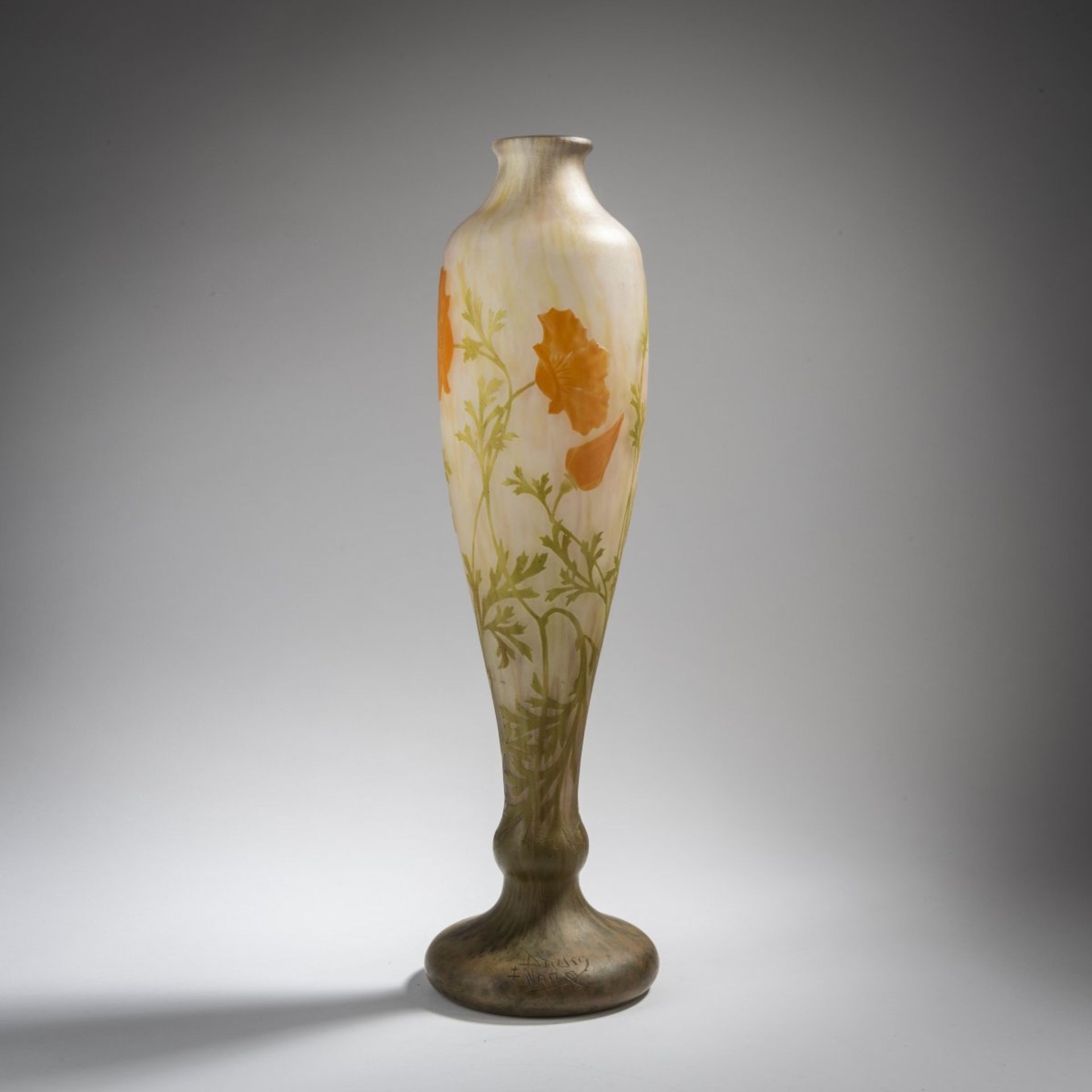 Daum Frères, Nancy , Große Vase 'Pavots', um 1908 - Bild 2 aus 5