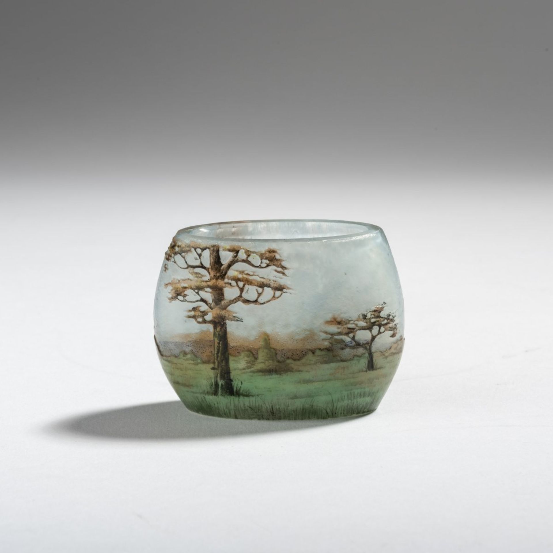 Daum Frères, Nancy, Miniatur-Vase 'Arbres en été', 1903-05 - Image 2 of 4