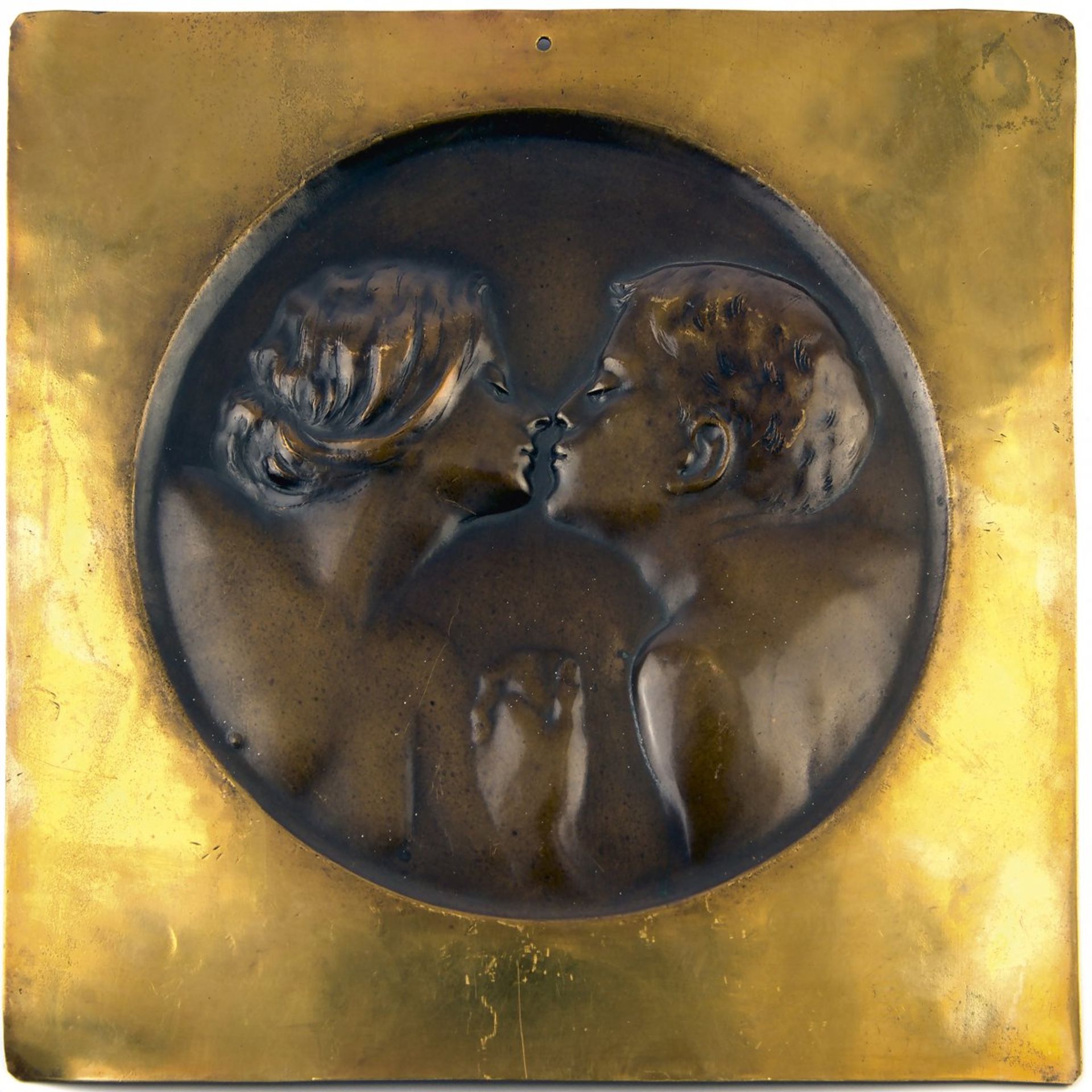 Hans Christiansen (nach), Relief 'Der Kuss', um 1897