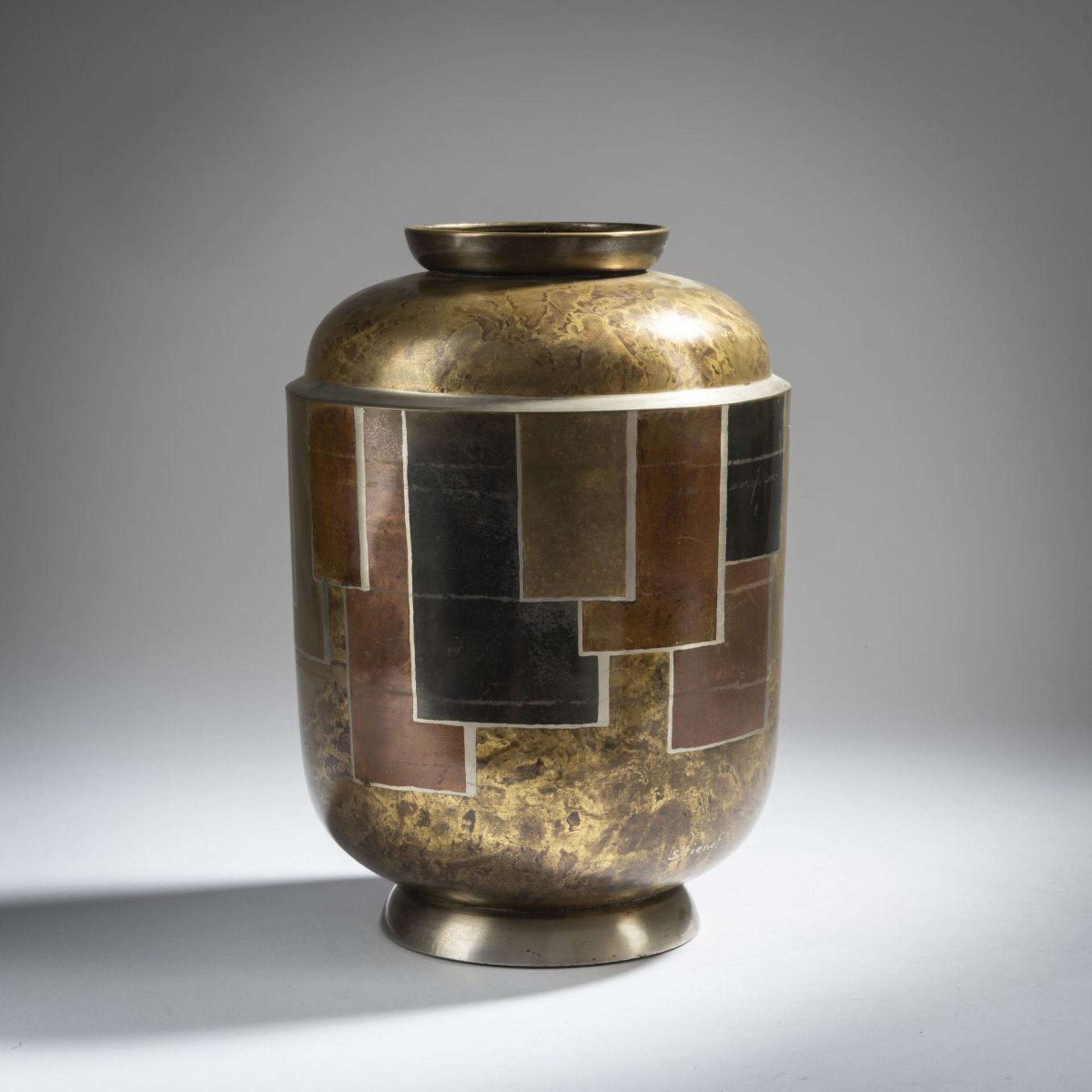 S'tienof, Dinanderie-Vase, um 1930 - Bild 2 aus 4