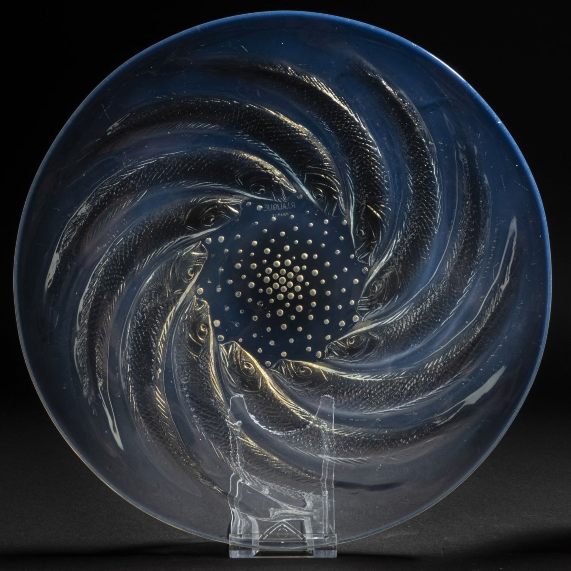 René Lalique, Teller 'Poissons N° 1', 1931 und Schale 'Volutes', 1934 - Bild 3 aus 7