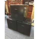 Three Russel Hobbs counter-top fridges. (18.5in x 17.5in x 19.25in) (3)