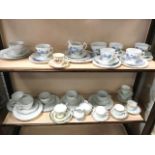 Miscellaneous tea & coffee sets including a Bavarian embossed six-piece set, a Royal Albert trio,