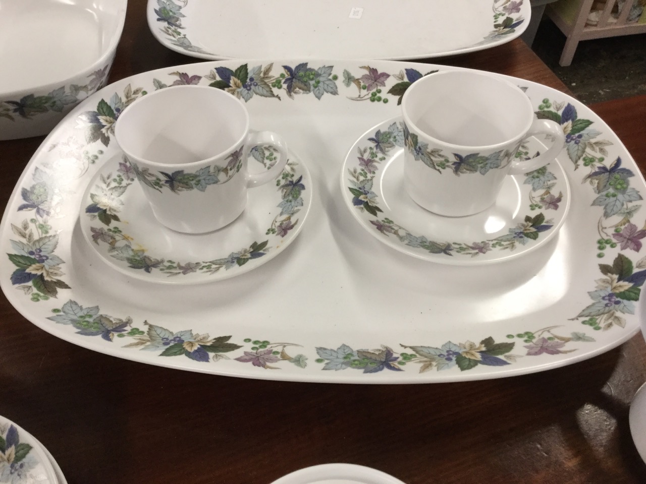 A Noritake dinner and coffee service decorated in the floral Barossa pattern - cups & saucers, - Image 3 of 3