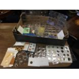 A collection of coins - mainly British, Victorian, sets, silver & bronze, some loose, a few foreign,