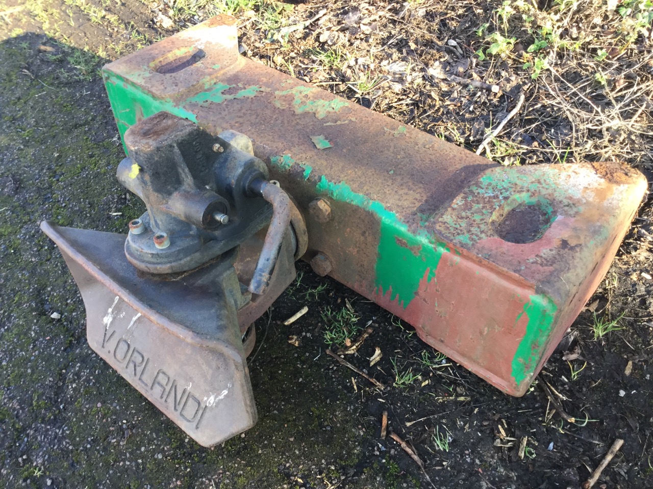 A heavy cast iron Orlandi tractor trailer hitch. - Image 3 of 3