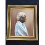 RA Nicol, oil on board, bust portrait of a gentleman, signed and gilt framed. (17in x 21.5in)